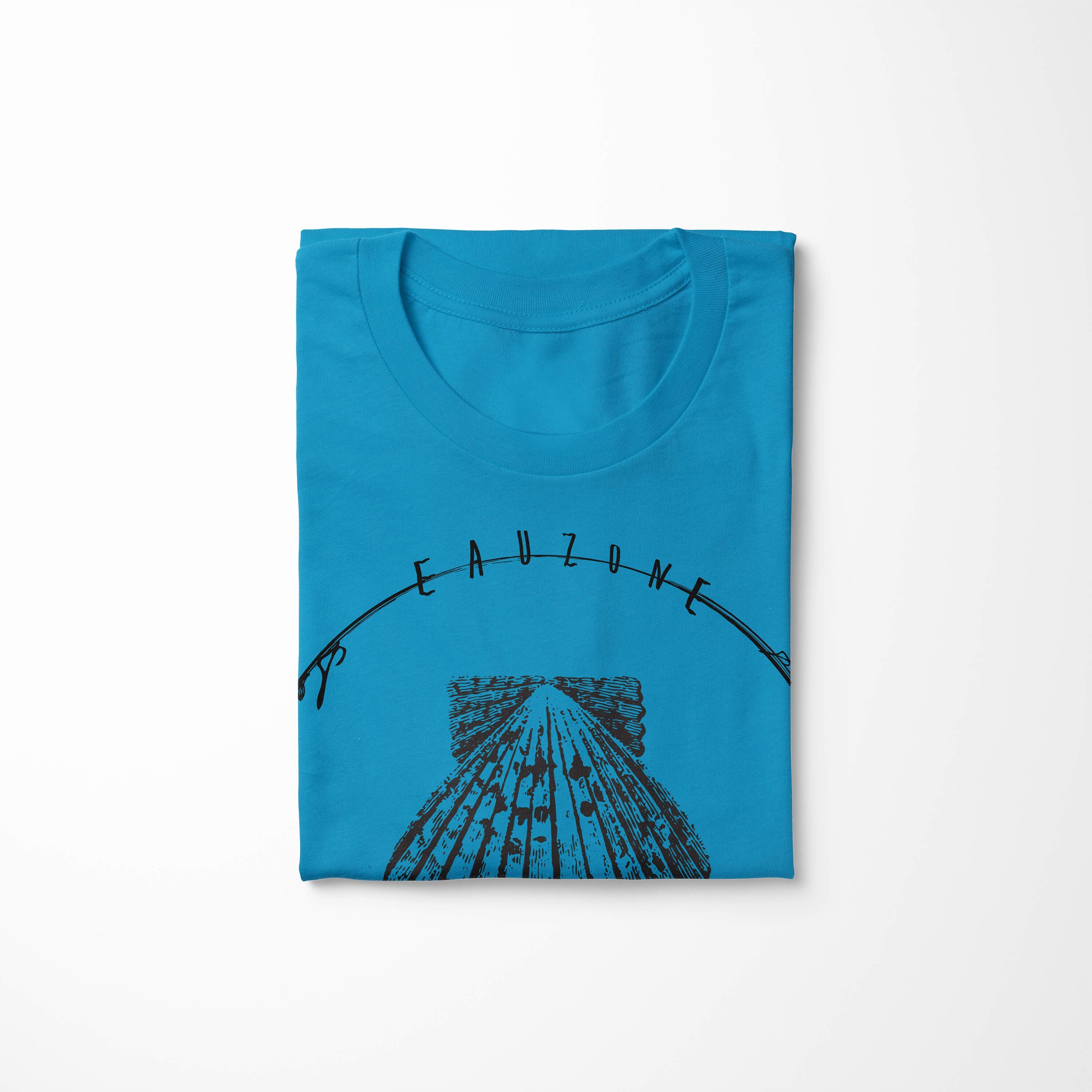 T-Shirt Tiefsee / Atoll Creatures, Struktur Sea Sinus Sea Fische Serie: und 054 T-Shirt Art sportlicher Schnitt - feine