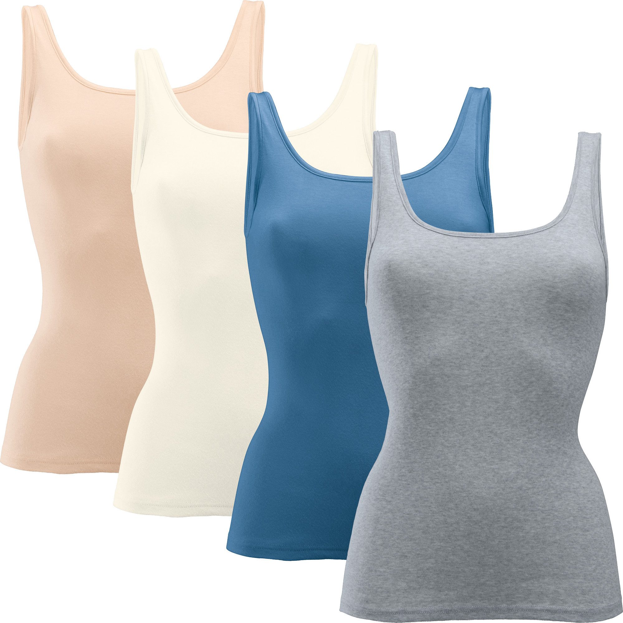 Unterhemd Damen-Unterhemd 4er-Pack