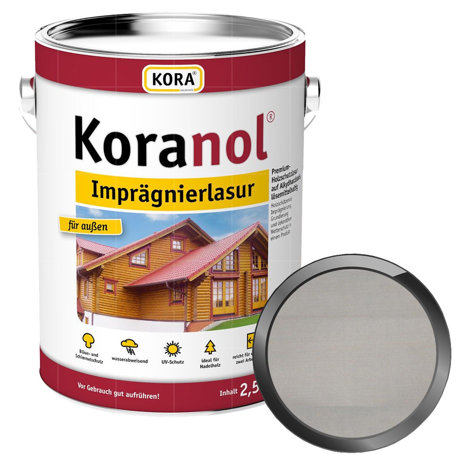 KORA Holzgrundierung KORANOL IMPRÄGNIERLASUR - 2.5 LTR