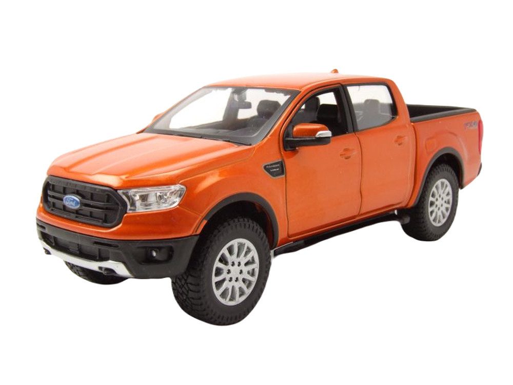 Maisto® Modellauto Ford Ranger Pick Up 2019 orange, Maßstab 1:24
