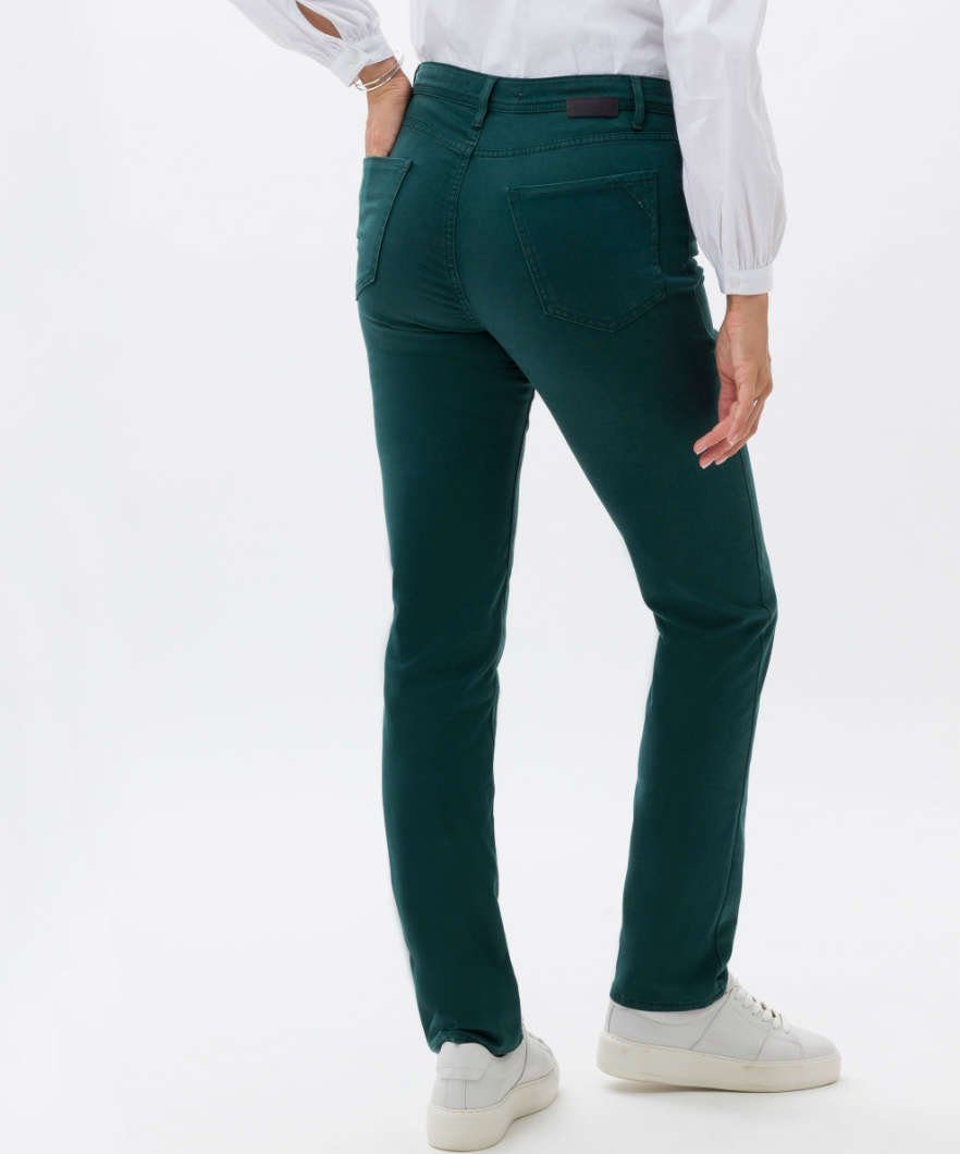 Style CAROLA dunkelgrün Brax 5-Pocket-Hose