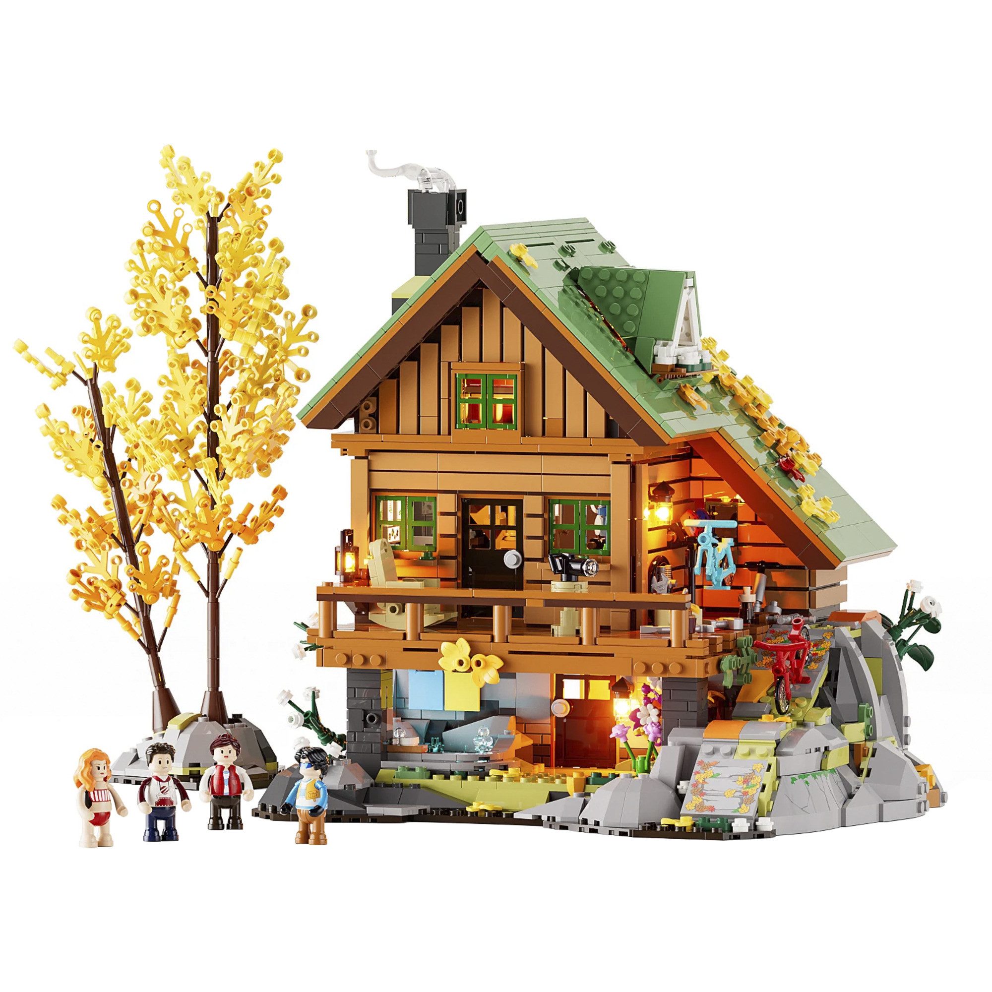 Lumibricks Lumibricks Berghütte, Konstruktionsspielzeug Spielbausteine