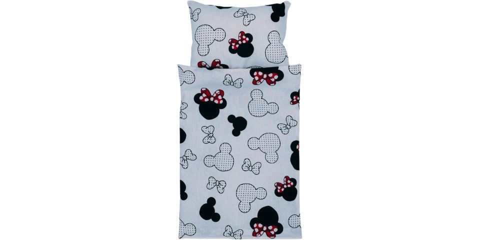 GOLDKIDS Puppenbett Holz - Baby (Puppen Bett mit, Bettwäscheset aus Baumwolle), - 53 x 33 x 32 cm