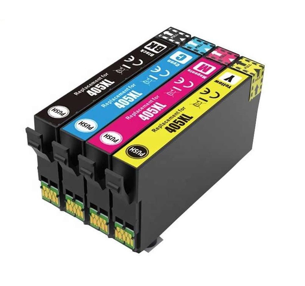 inkpro Druckerpatronen Set 405XL BK-C-M-Y kompatibel mit Epson 405 XL Tintenpatrone (für WorkForce WF-7310 DTW, WF-7830 DTWF, WF-7835 DTWF, WF-7840 DTWF, WorkForce Pro WF-3820 DWF, WF-3825 DWF, WF-4820 DWF, WF-4825 DWF, WF-4830 DTWF, je einer XL-Patrone S