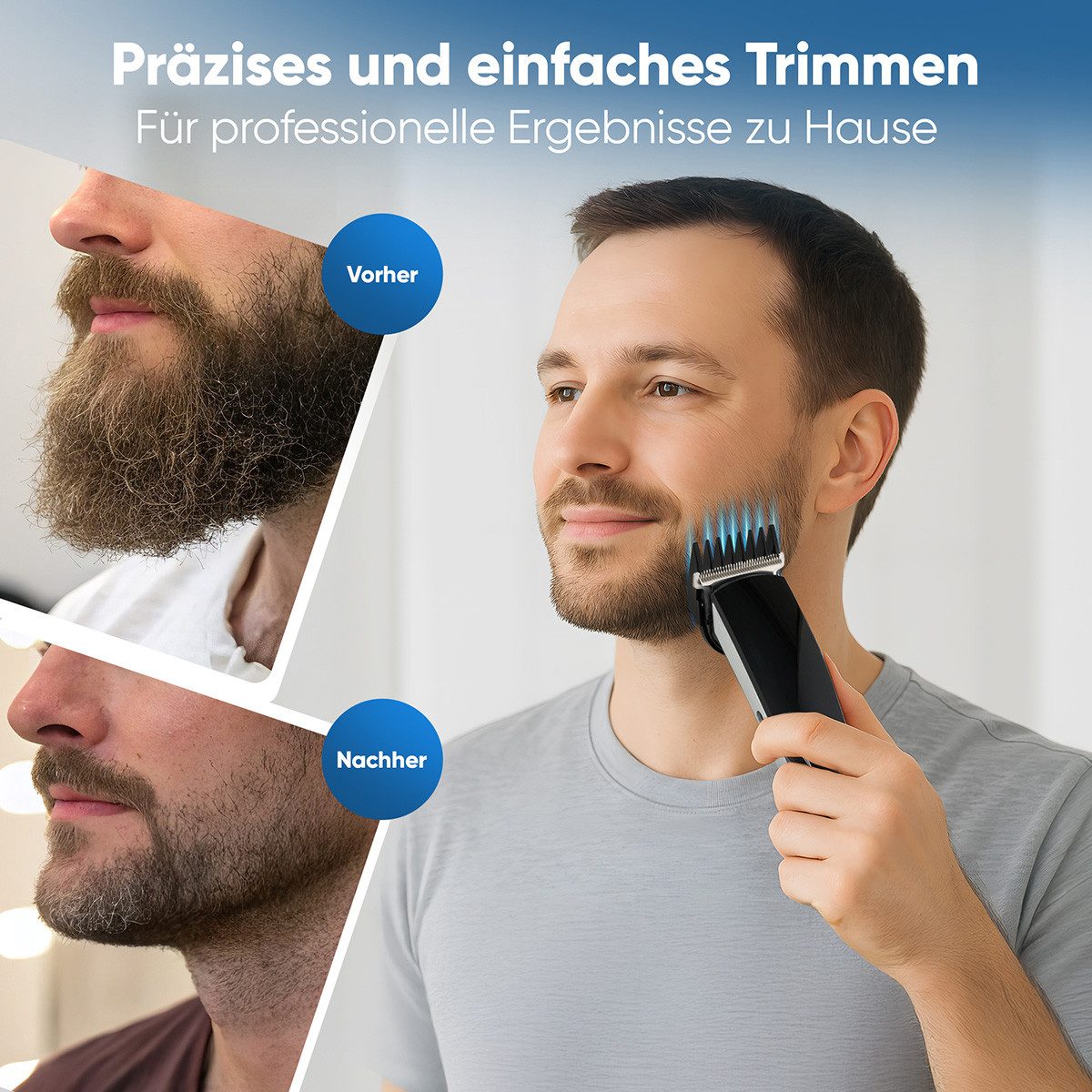 ProfiCare Haar- und Bartschneider PC-HSM/R 3051, Haarschneidemaschine 0, 3, 6, 9, 12mm Länge – Bild 4 von 5