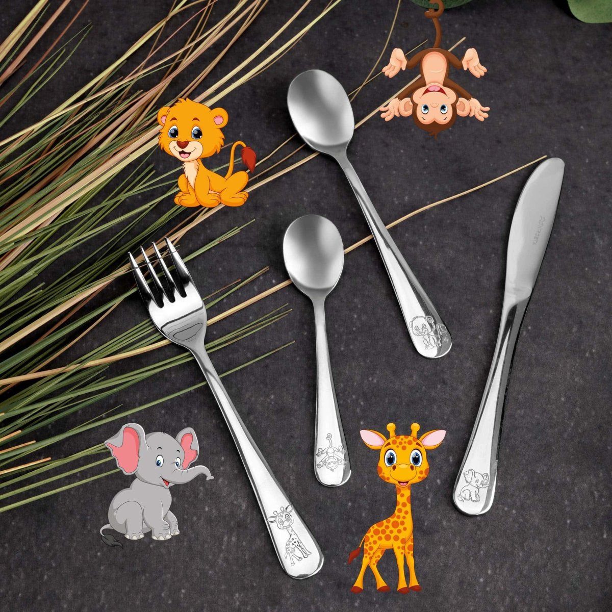 Nirosta Kinderbesteck Kinderbesteck-Set Safari