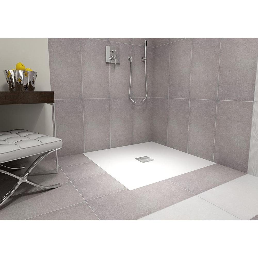 HAK Eckwanne FLEXIA Gussmarmor-Duschwanne, 100x100x3 cm
