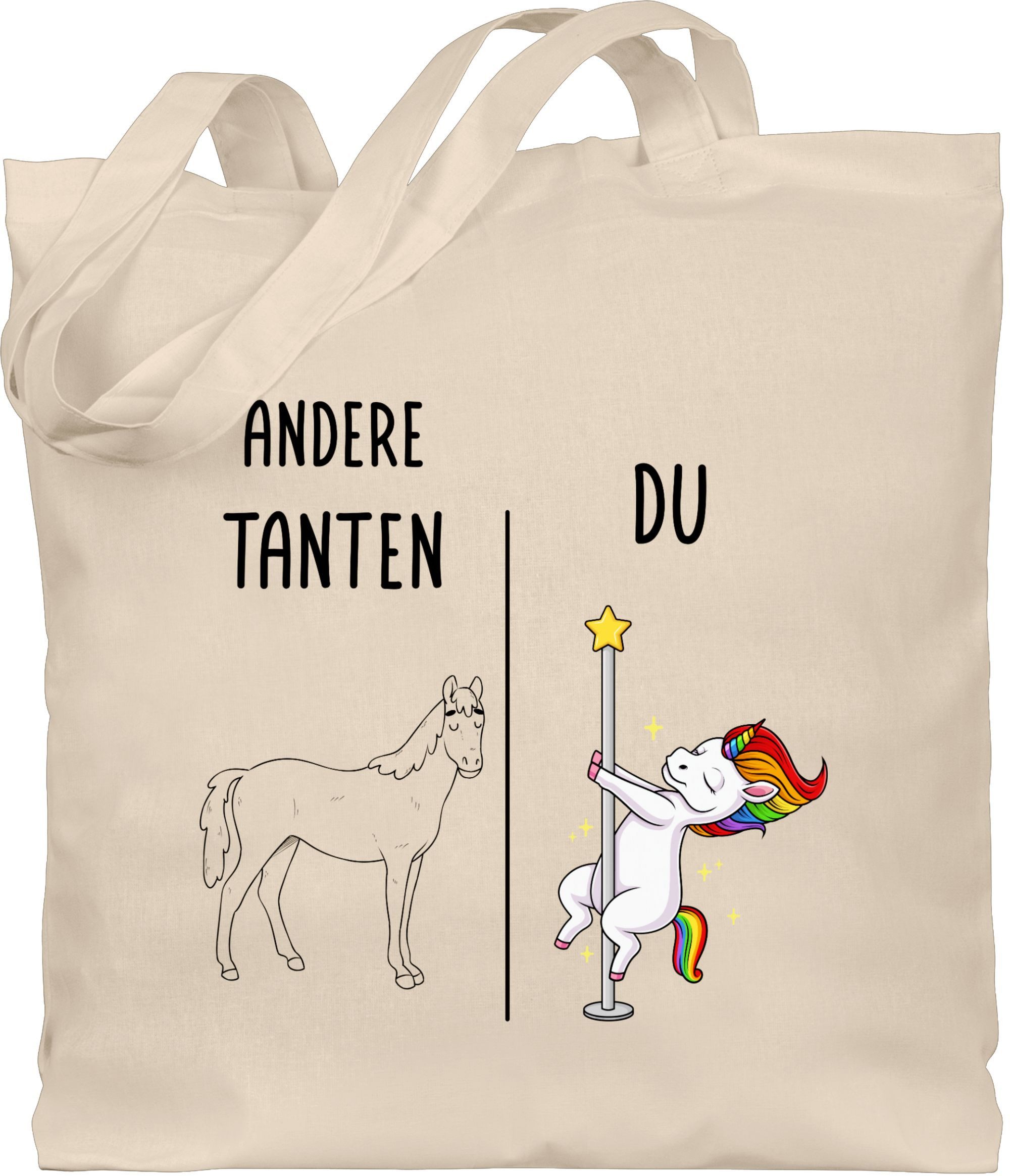 Shirtracer Umhängetasche Andere Tanten Dabbing Einhorn, Tante Geschenk für Tante Weihnachten, Tante