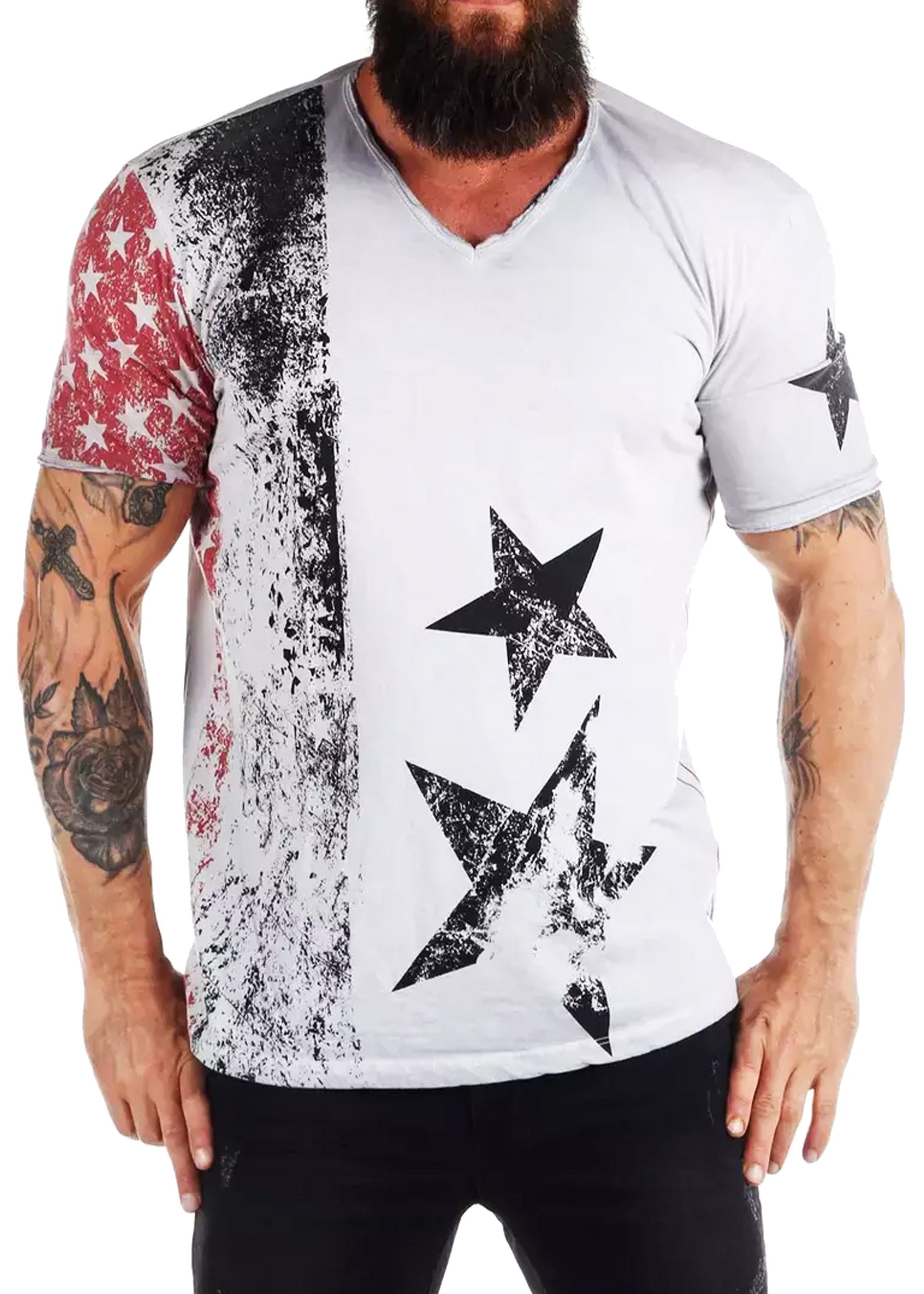 R-NEAL T-Shirt T-Shirt Verwaschen Regular Printed günstig online kaufen