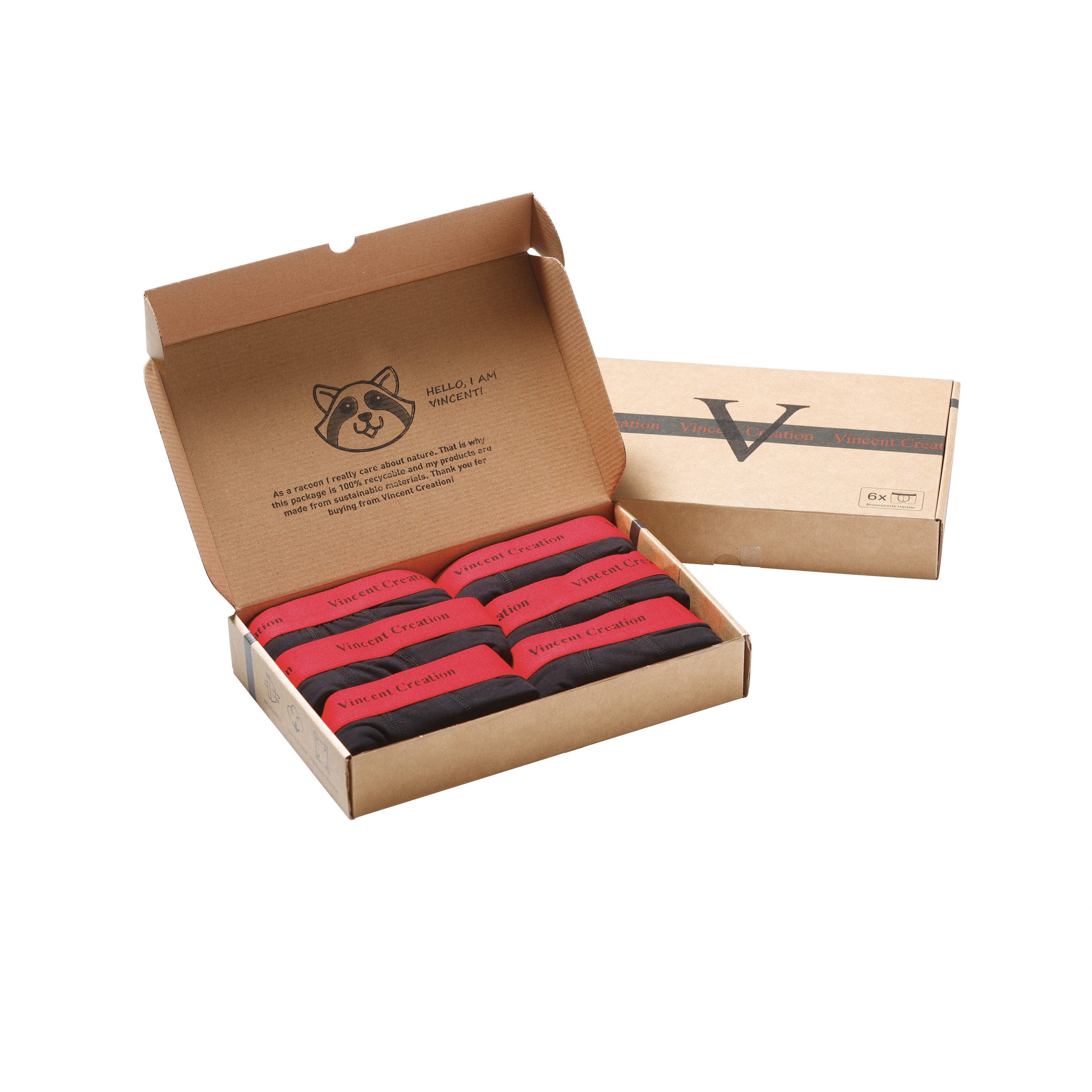 Vincent Creation® Boxershorts (6-St) angenehm stretchiger Baumwollmix günstig online kaufen