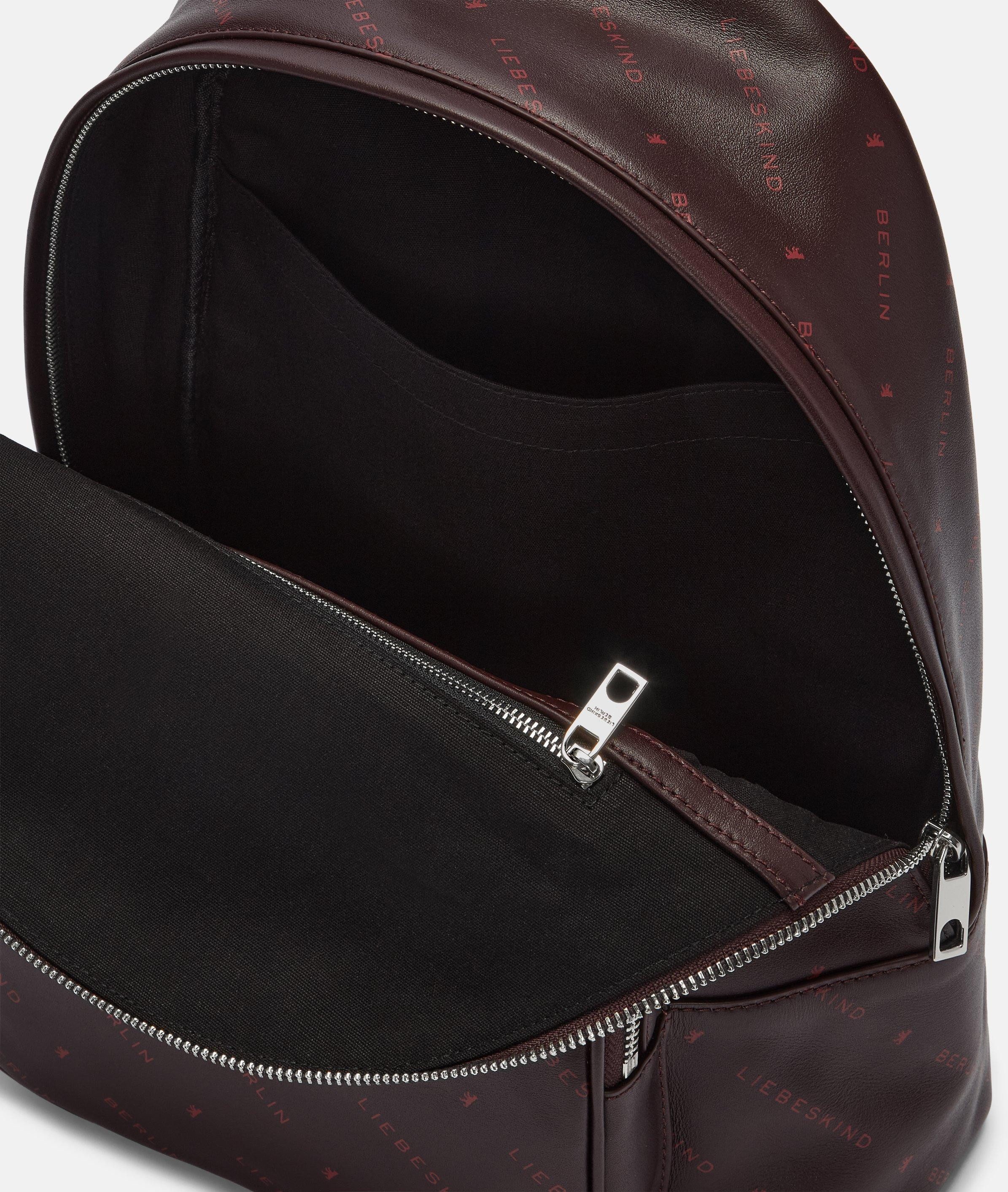 Liebeskind Berlin Rucksack Monogram Rucksack M, Rucksack aus Nappaleder mit Liebeskind Berlin Schriftzug