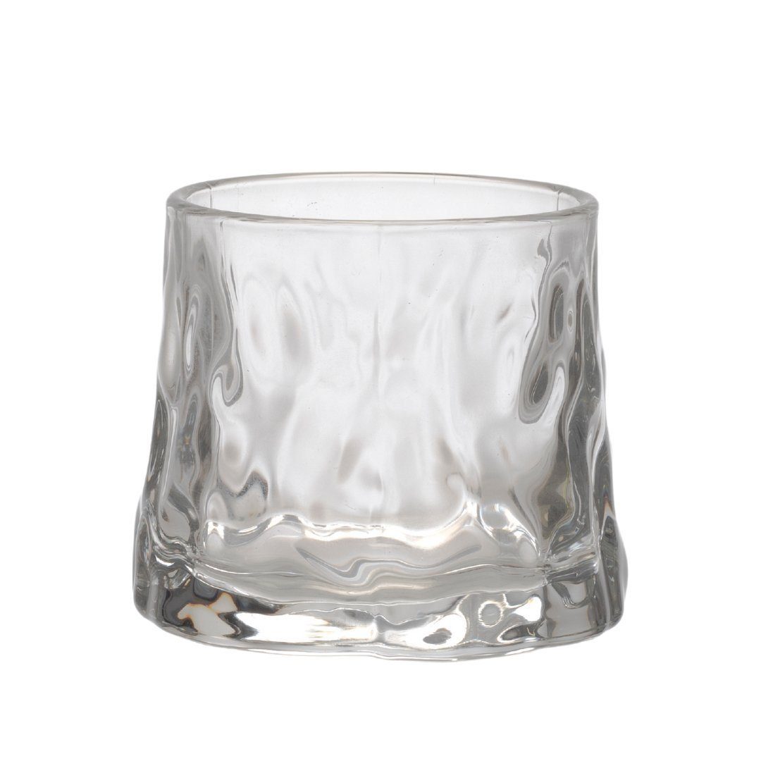 Zoha Glas 2er Set Whiskyglas Iceberg - Glas Wasserglas Saft - 180 ml Glas