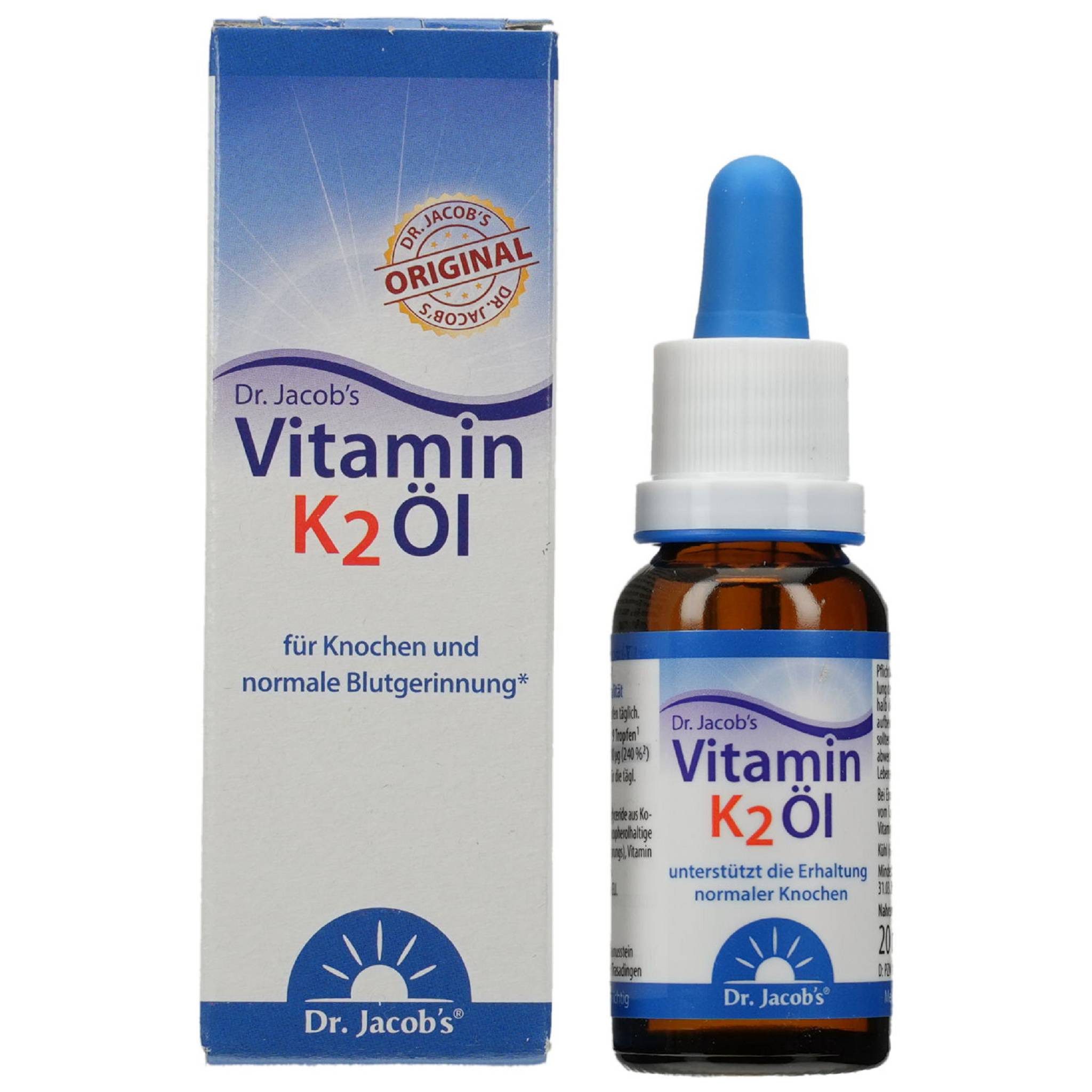 Dr. Jacob's Medical VITAMIN K2 ÖL Vit.K als MK7 Dr.Jacob's Tro.z.Einn. Tropfen