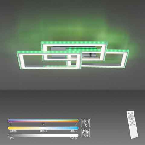 my home LED Deckenleuchte Luan, RGB, LED fest integriert, warmweiß - kaltweiß, mit Infrarotfernbedienung, dimmbar, Memoryfunktion, getrennt schaltbar