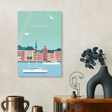 Posterlounge XXL-Wandbild Katinka Reinke, Stockholm Illustration, Wohnzimmer Minimalistisch Grafikdesign