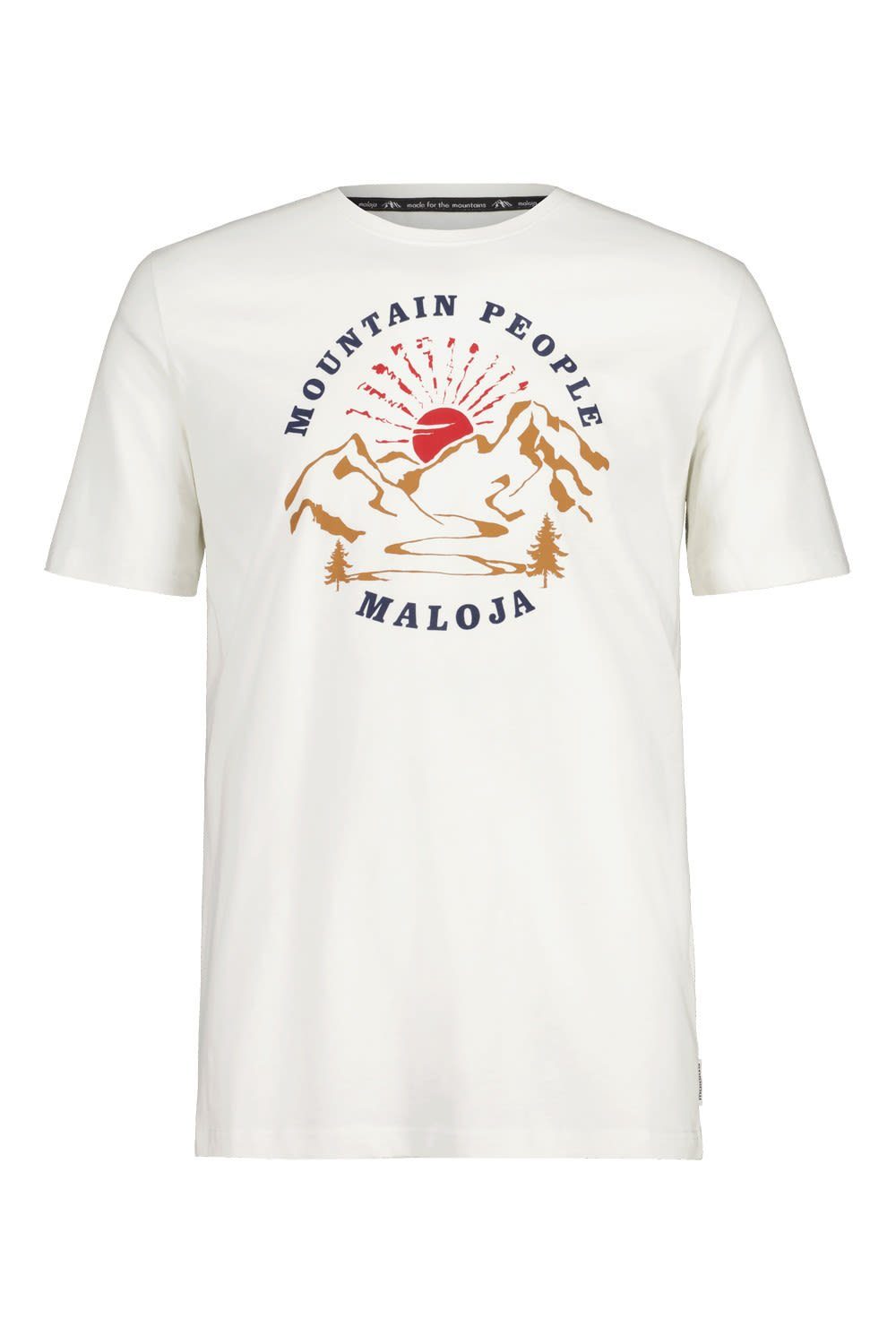 Maloja T-Shirt Maloja M Kapfm. T-shirt Herren Kurzarm-Shirt Glacier Milk