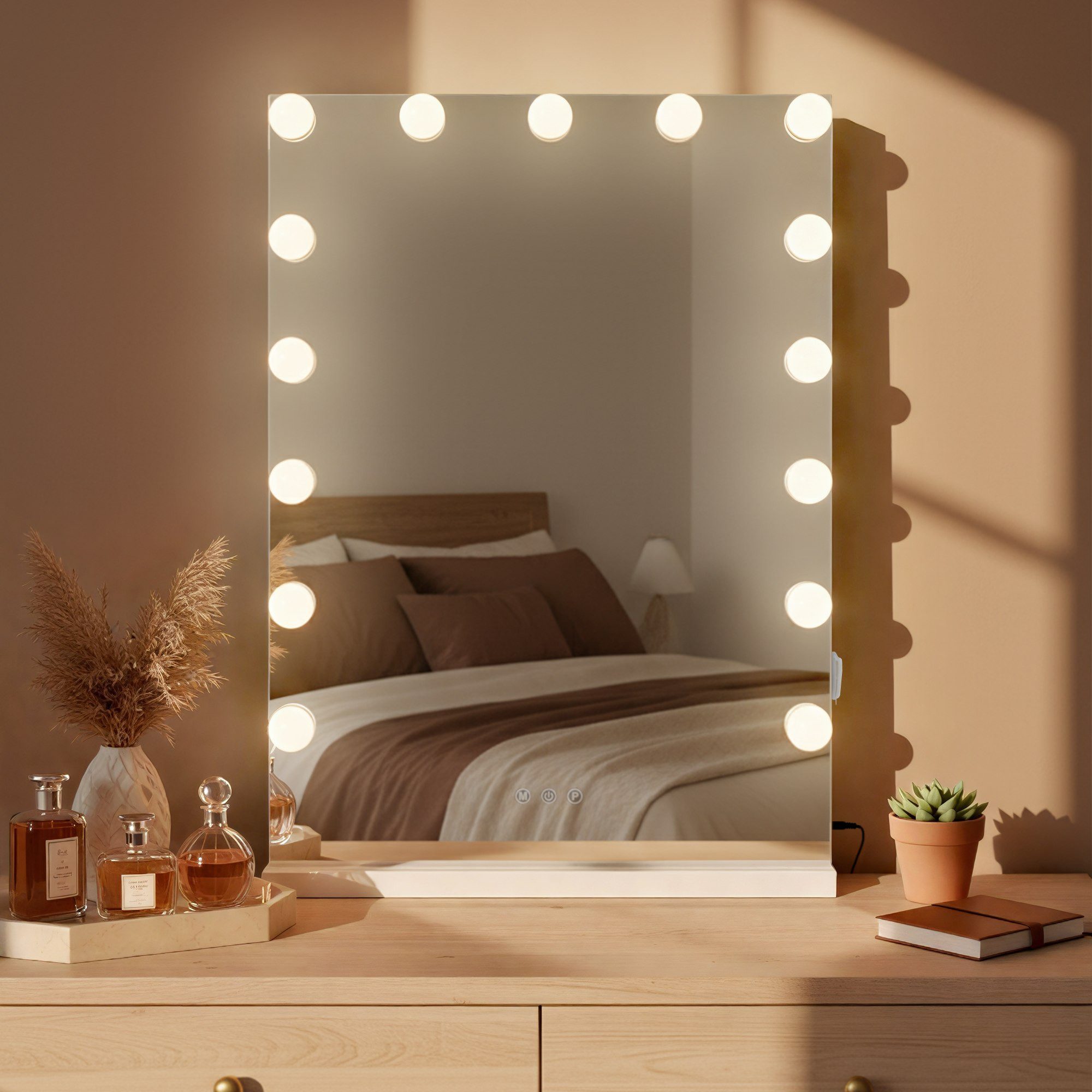 CLP Schminkspiegel Murrieta, LED, dimmbar, drei Lichtmodi, USB-Port günstig online kaufen