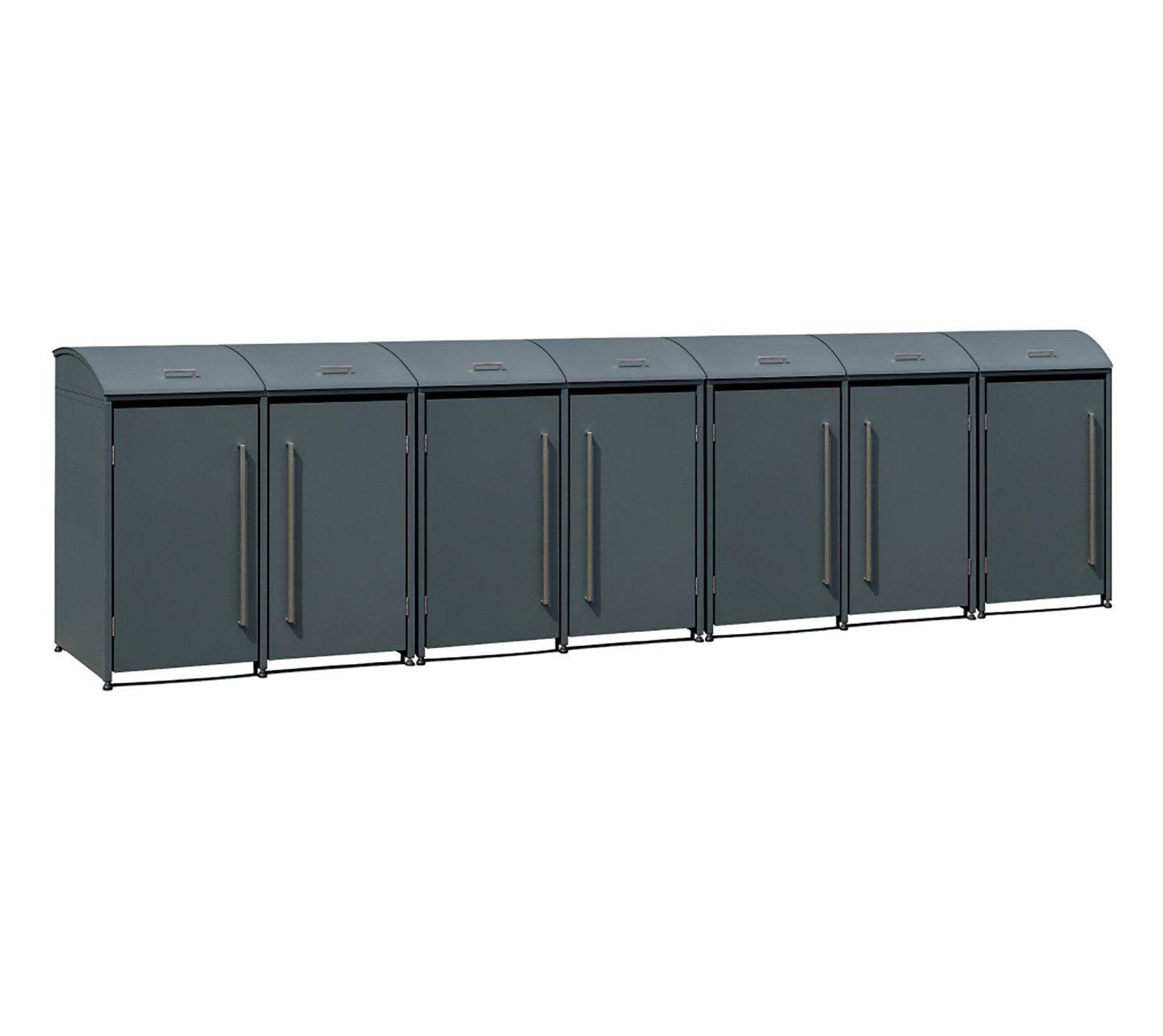 WESTMANN Mülltonnenbox Moderna 7 (1 St), Platz für 7 Mülltonnen je 140/240 L, LxBxH 83x489x135 cm, Anthrazit