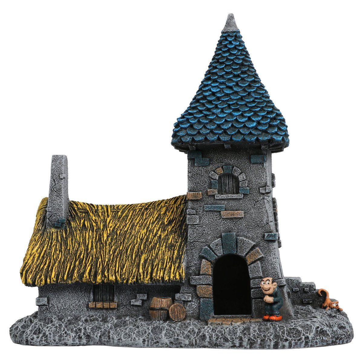 Aquariendeko Aquariendekoration Schlümpfe Waldhaus mit Gargamel