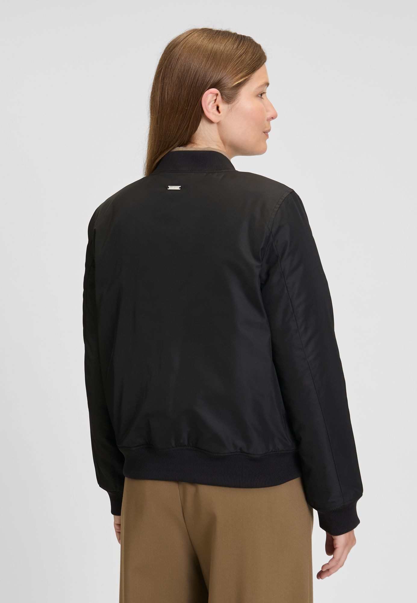 COVERED Bomberjacke Bonnie2 L60396CO Ärmeltasche, Bottlesteppung innen, bedruckte Paspel, Rippstehkragen