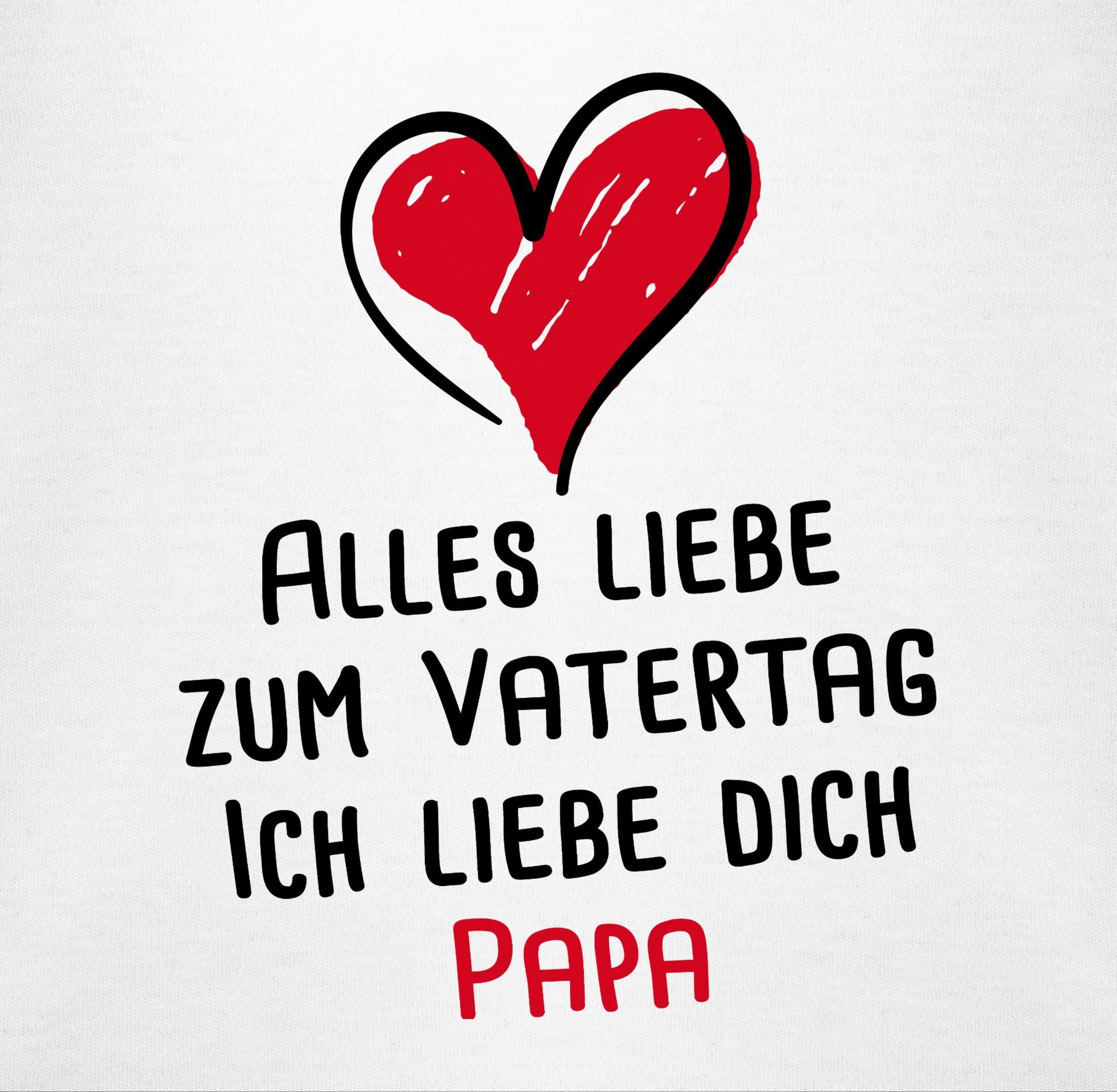 Geschenk 1 Papa liebe Baby Vatertag Shirtracer Weiß Alles zum Shirtbody Vatertag I