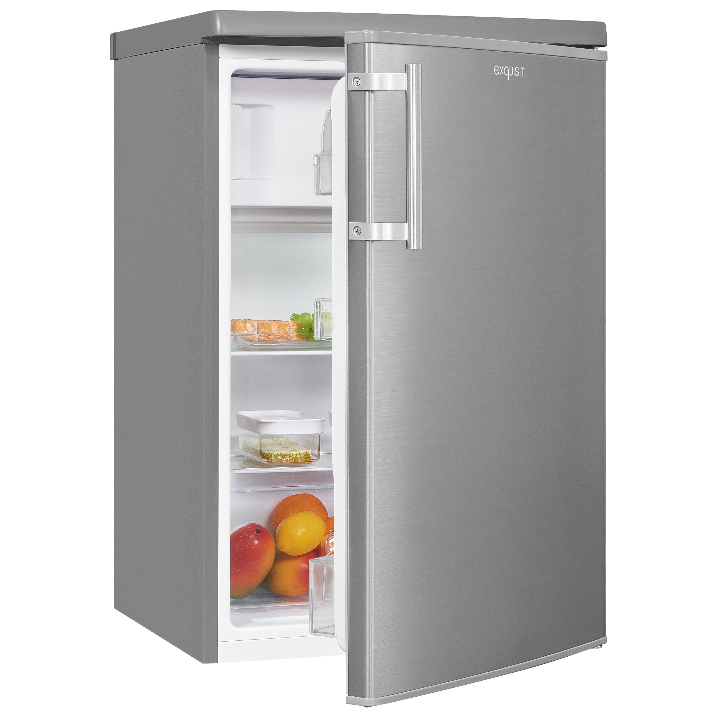 exquisit Kühlschrank KS516-4-HE-040E, 85 cm hoch, 56 cm breit, LED-Beleuchtung, Elektronische Temperaturregelung