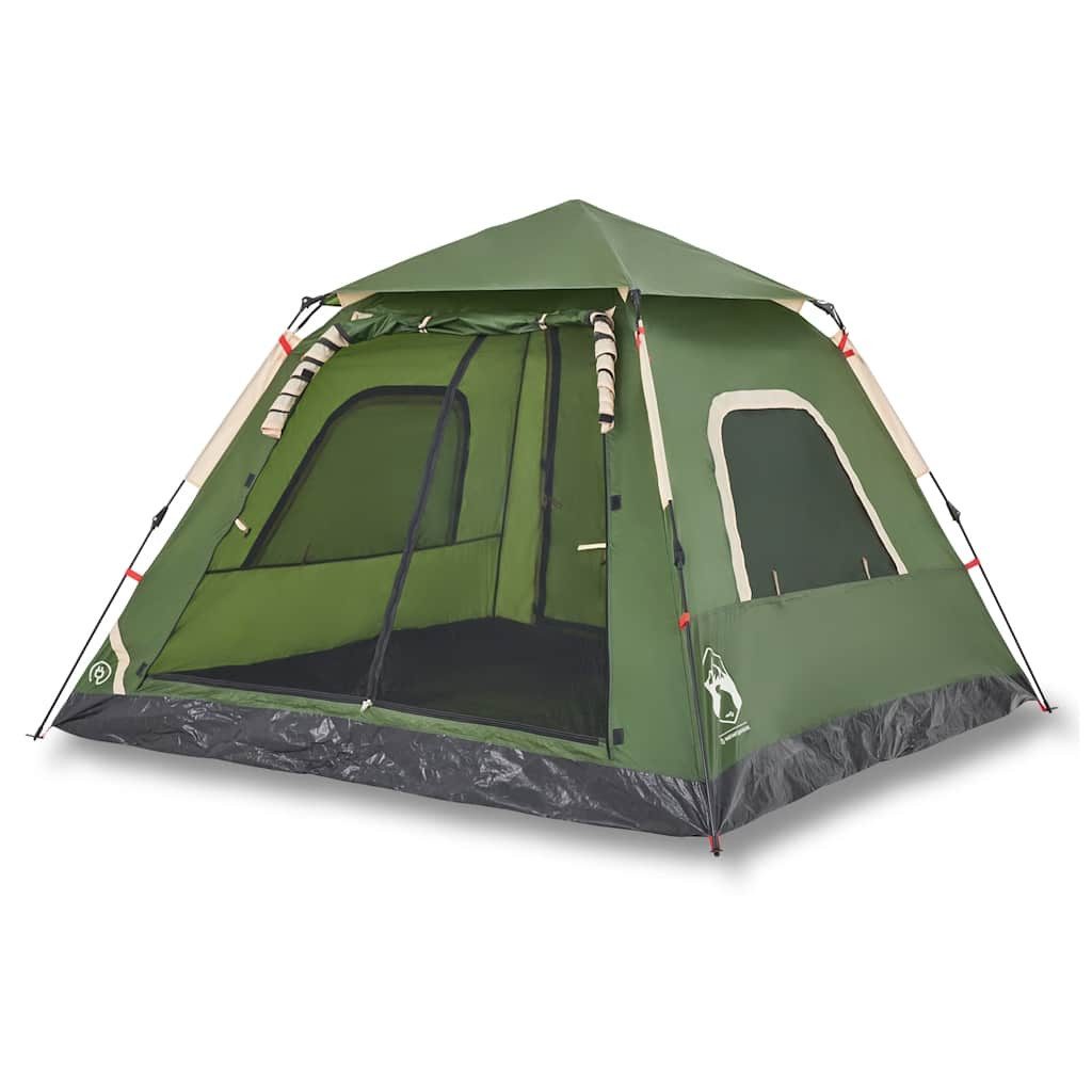vidaXL Kuppelzelt Kuppel-Campingzelt 5 Personen Grün Quick Release, (1 tlg)