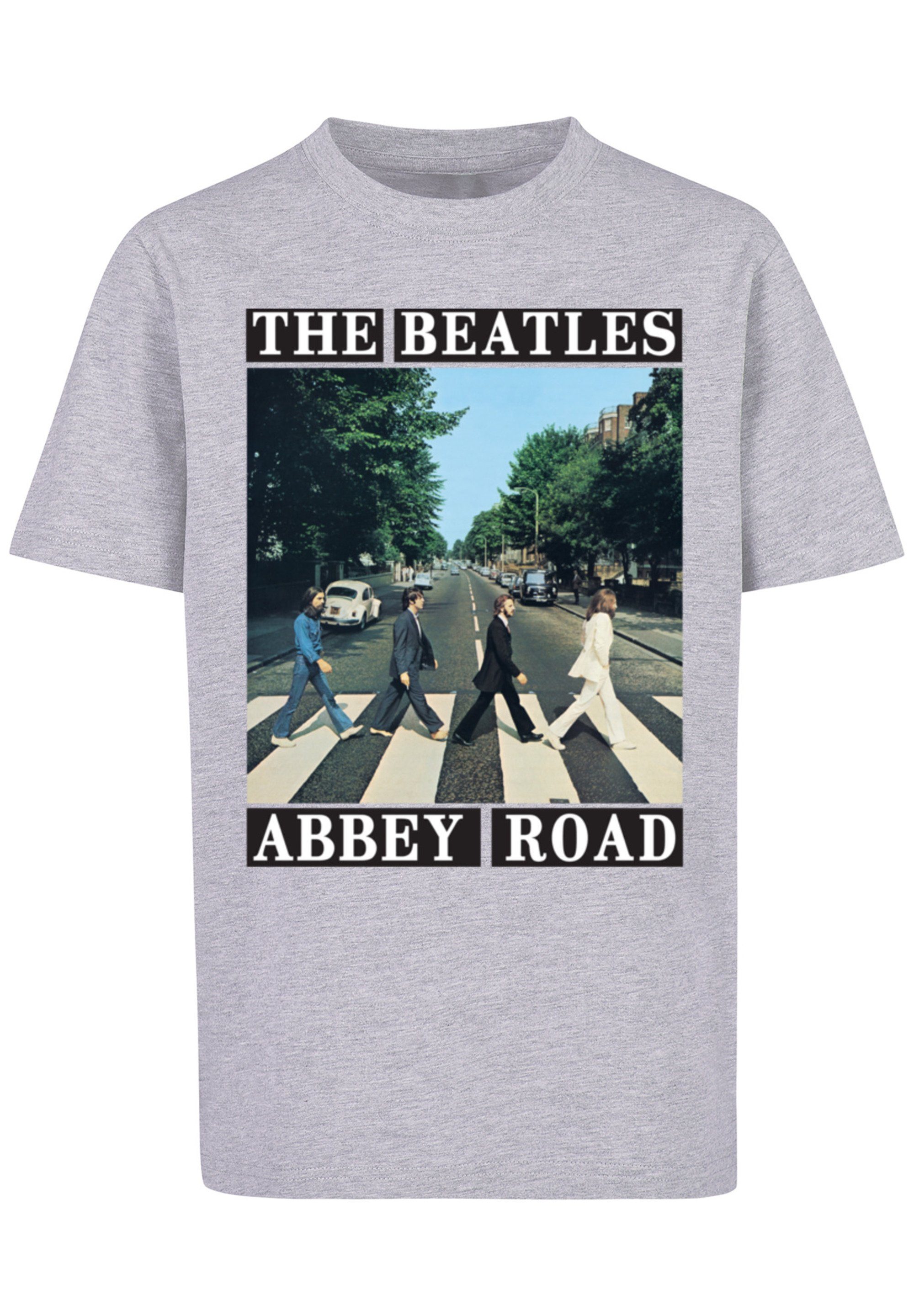 Beatles Band grey The Road T-Shirt Abbey F4NT4STIC Print heather