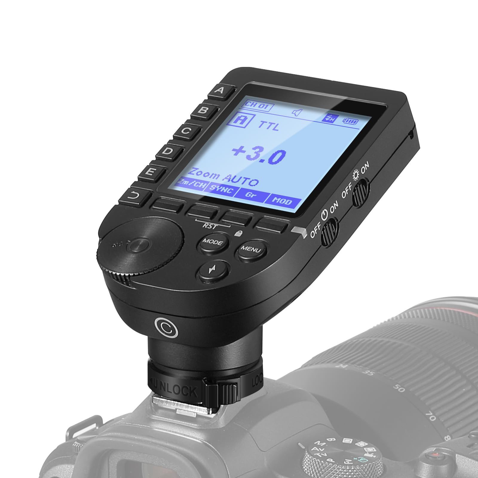 Neewer QPRO-C TTL Drahtloser Blitzauslöser für Canon, 1/8000s HSS Kabel-Fernauslöser, (Neigbares Design, LCD Bildschirm, 5 Tastensätze, für Q4 Q3 Z1 Z760)