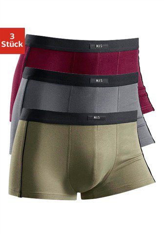 H.I.S Boxer Боксерские мужские трусы, боксерки für Herren (Packung, 3-St) mit schmalen Piping an den Seiten