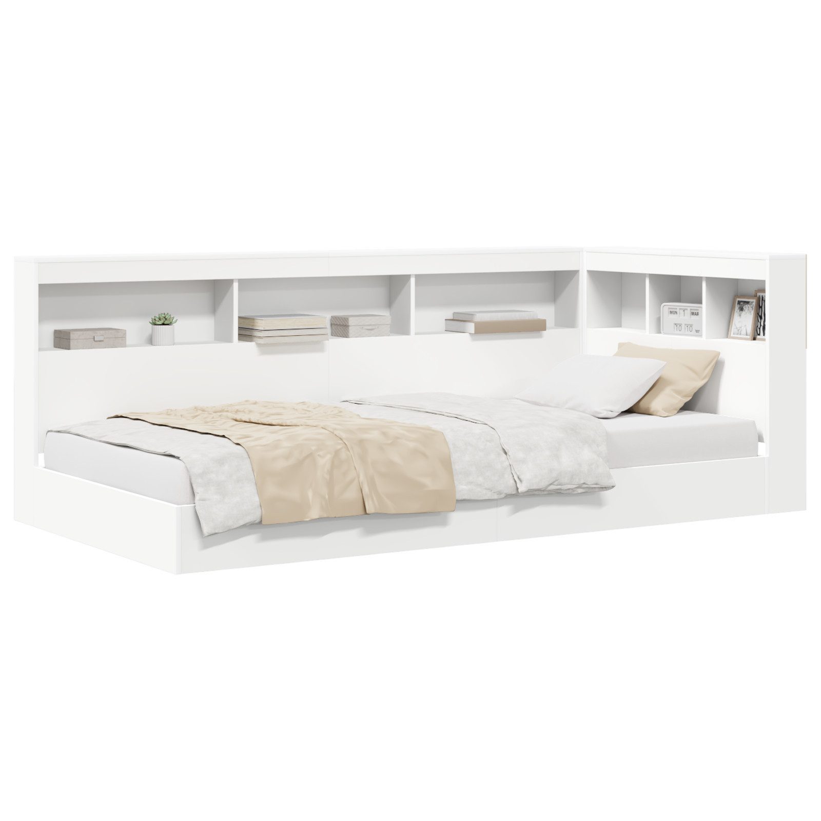 vidaXL Bett Buchregalbett Weiß 75x190 cm günstig online kaufen