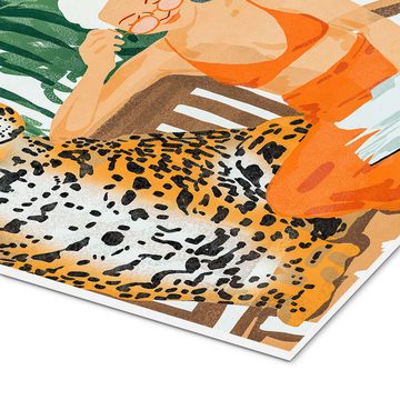 Posterlounge Forex-Bild 83 Oranges, Dschungelurlaub II, Badezimmer Illustration