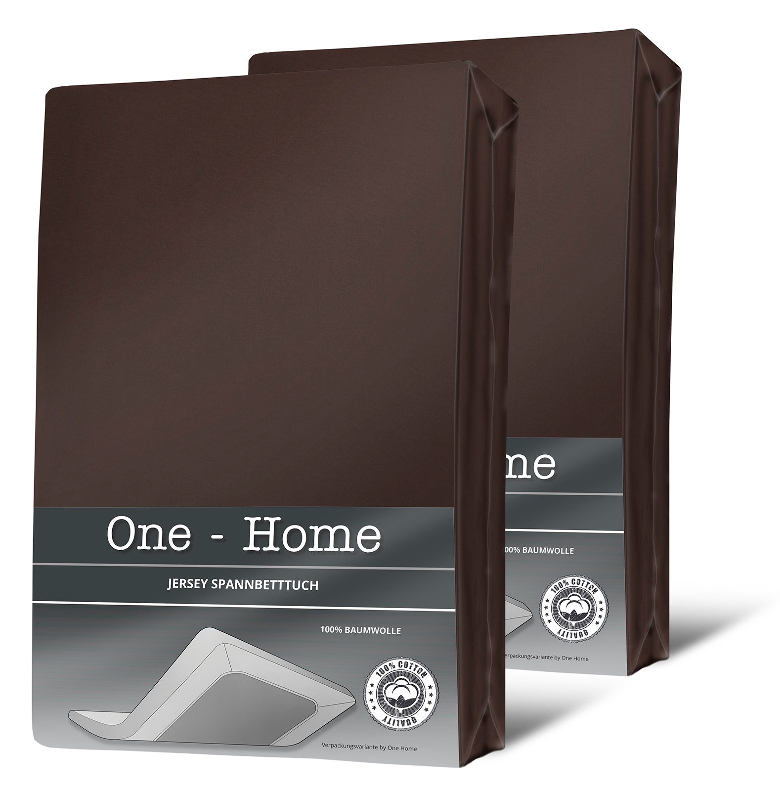 One Home Spannbettlaken Jersey, Jersey, Gummizug: rundum, (2 Stück), Double günstig online kaufen