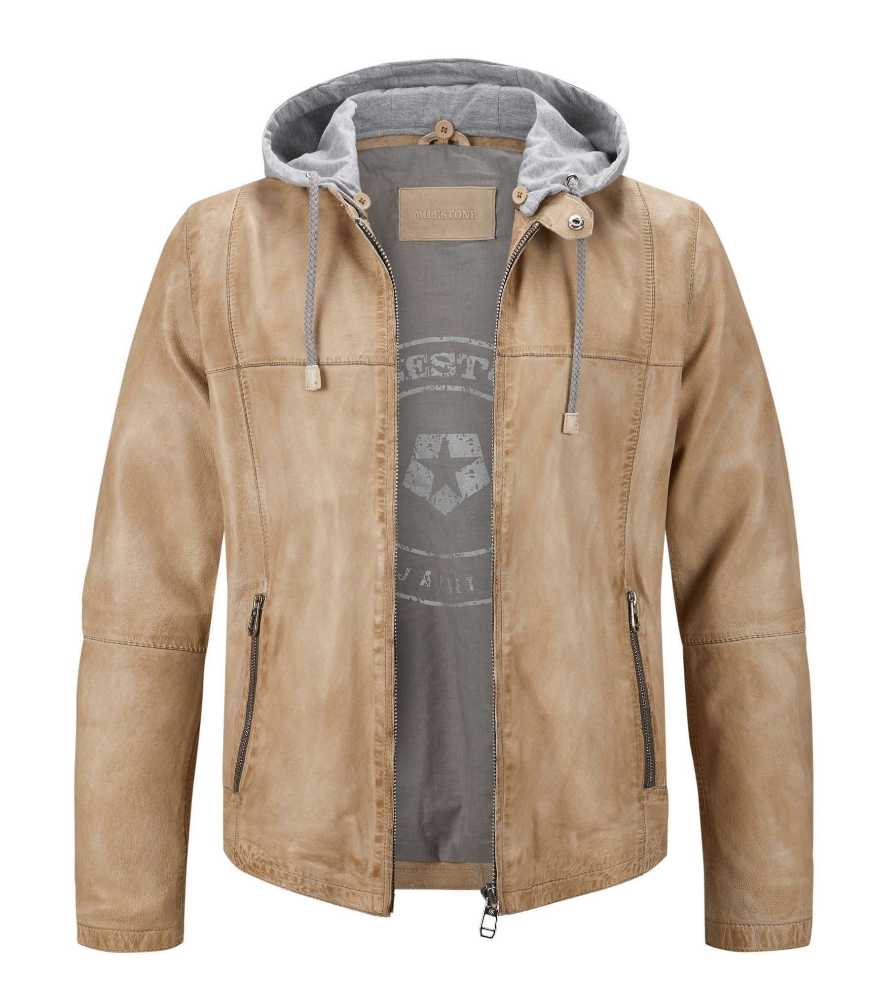 Milestone Lederjacke MSRaymond aus handgewachstem Lammleder günstig online kaufen