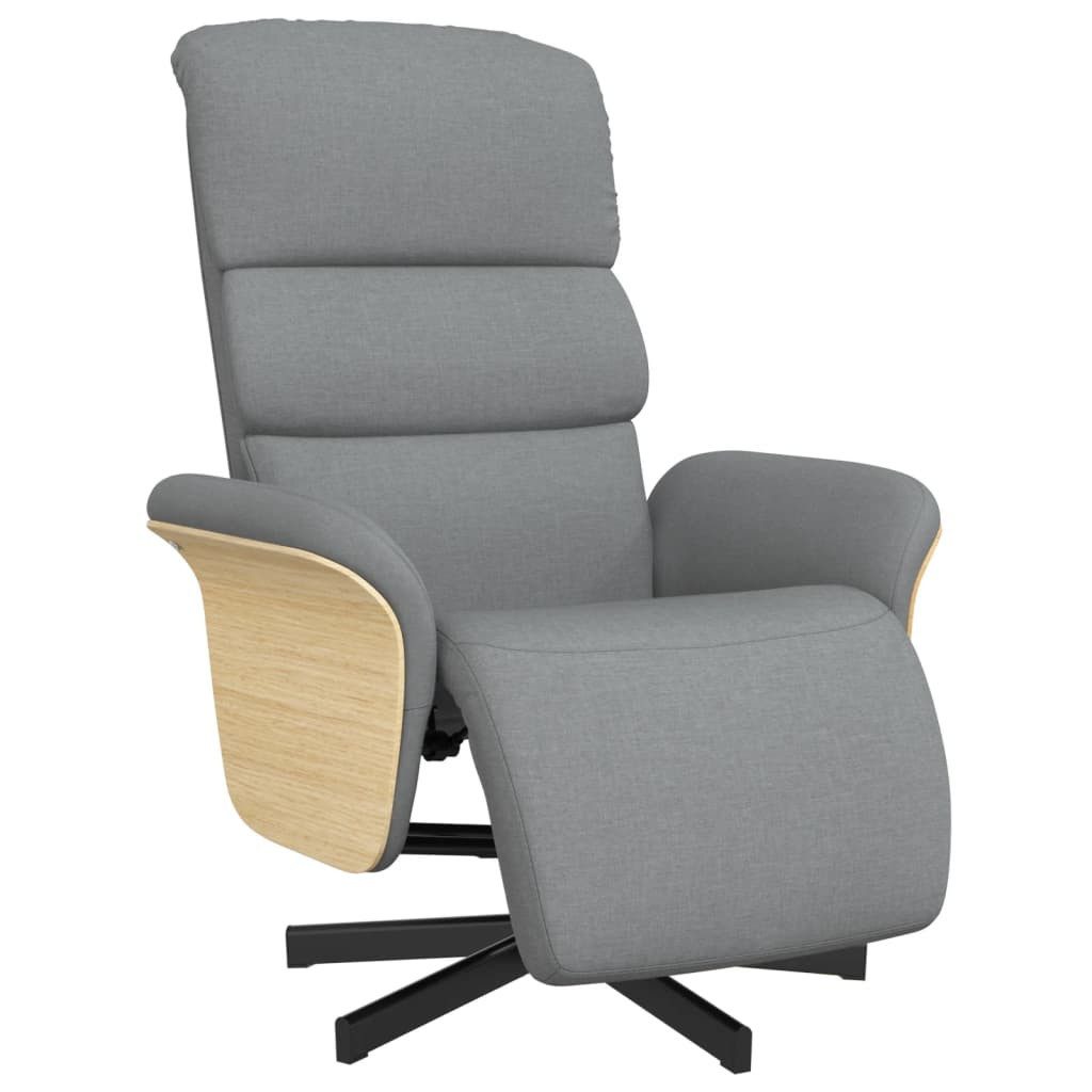 vidaXL Sessel Relaxsessel mit Fußteil Hellgrau günstig online kaufen