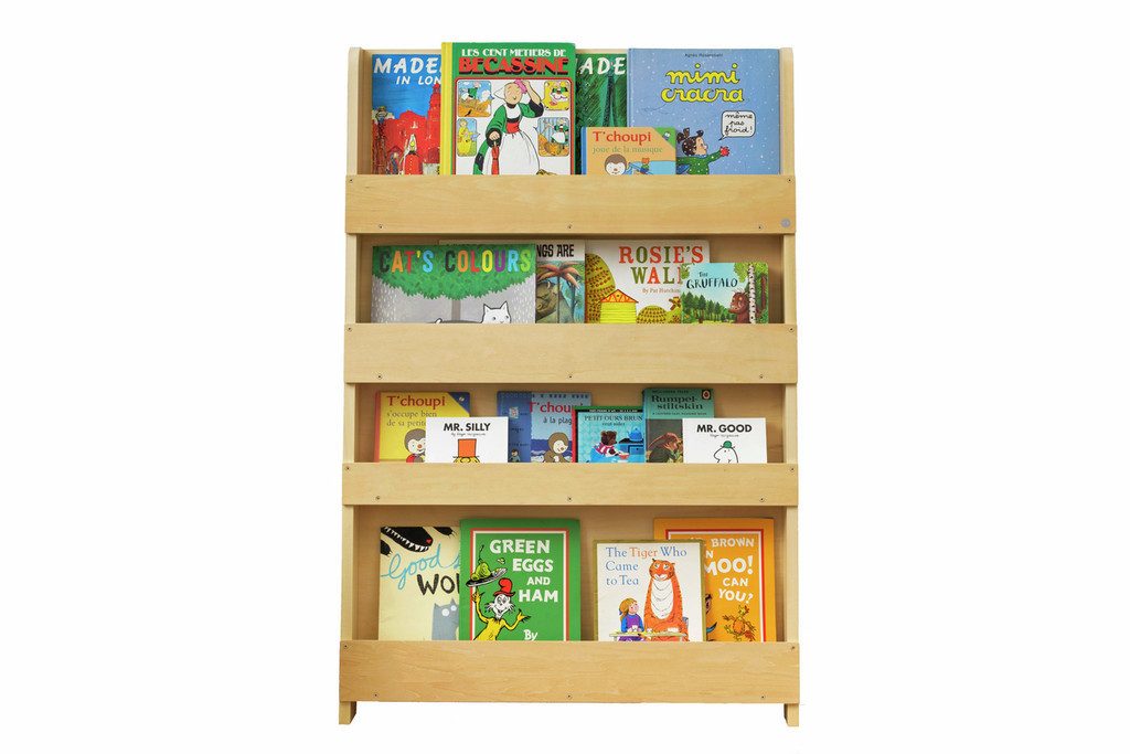 Tidy Books Bücherregal natur mit oder ohne Buchstaben für Kids - auch für Arztpraxen super