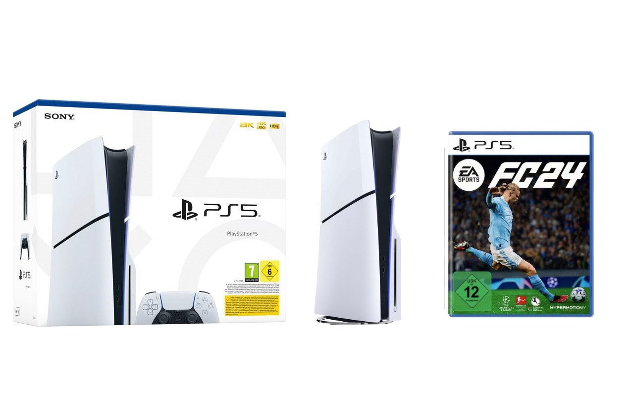 Playstation 5 Disk Edition (Slim) (Konsolen-Bundle), inkl. EA Sports FC24
