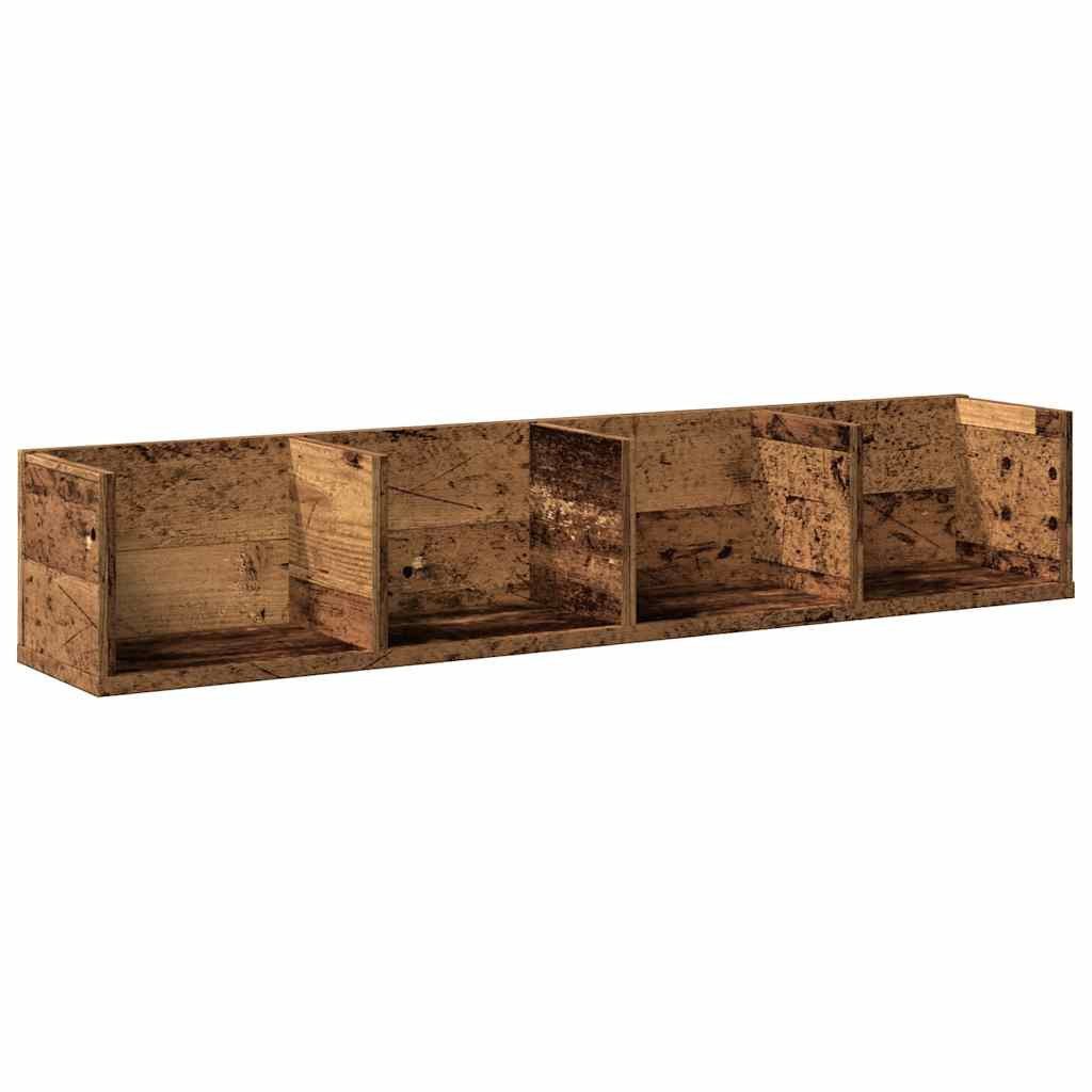vidaXL Regal CD-Wandregal Altholz-Optik 100x18x18 cm Holzwerkstoff, 1-tlg. günstig online kaufen