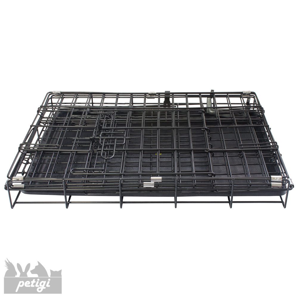 Petigi Tiertransportbox Hundekäfig Faltbar Käfig Transportkäfig Hundebox Tierkäfig Drahtkäfig