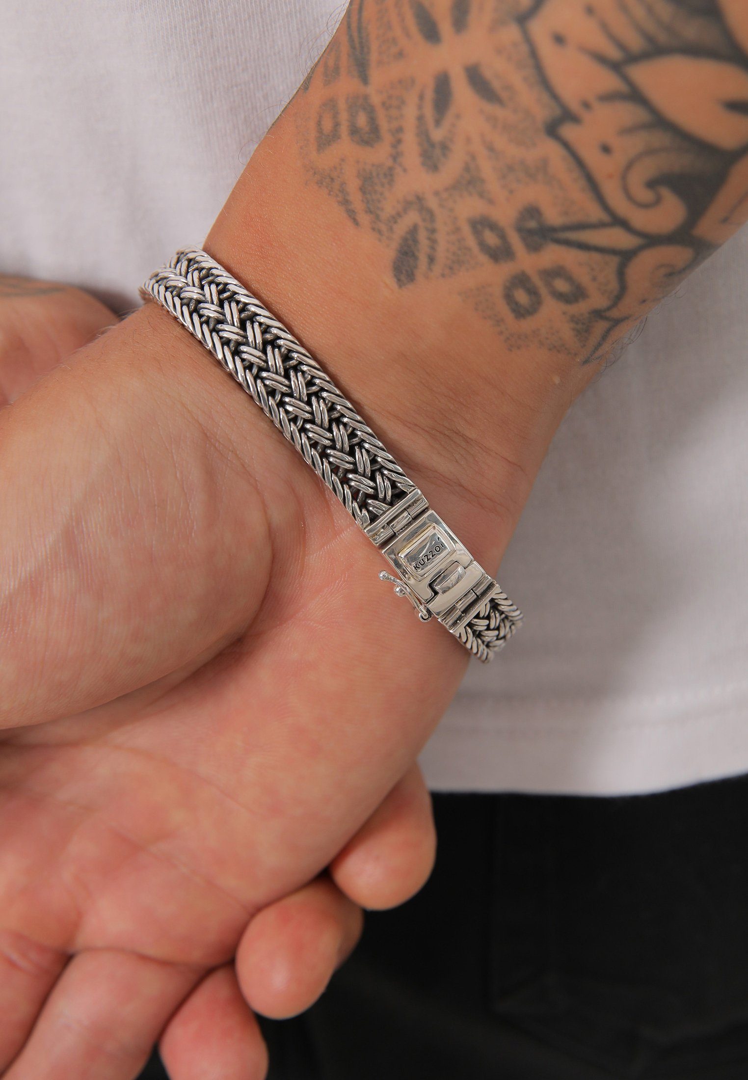 4. Bild von Kuzzoi Armband Unisex Königskette Kastenverschluss 925er Silber
