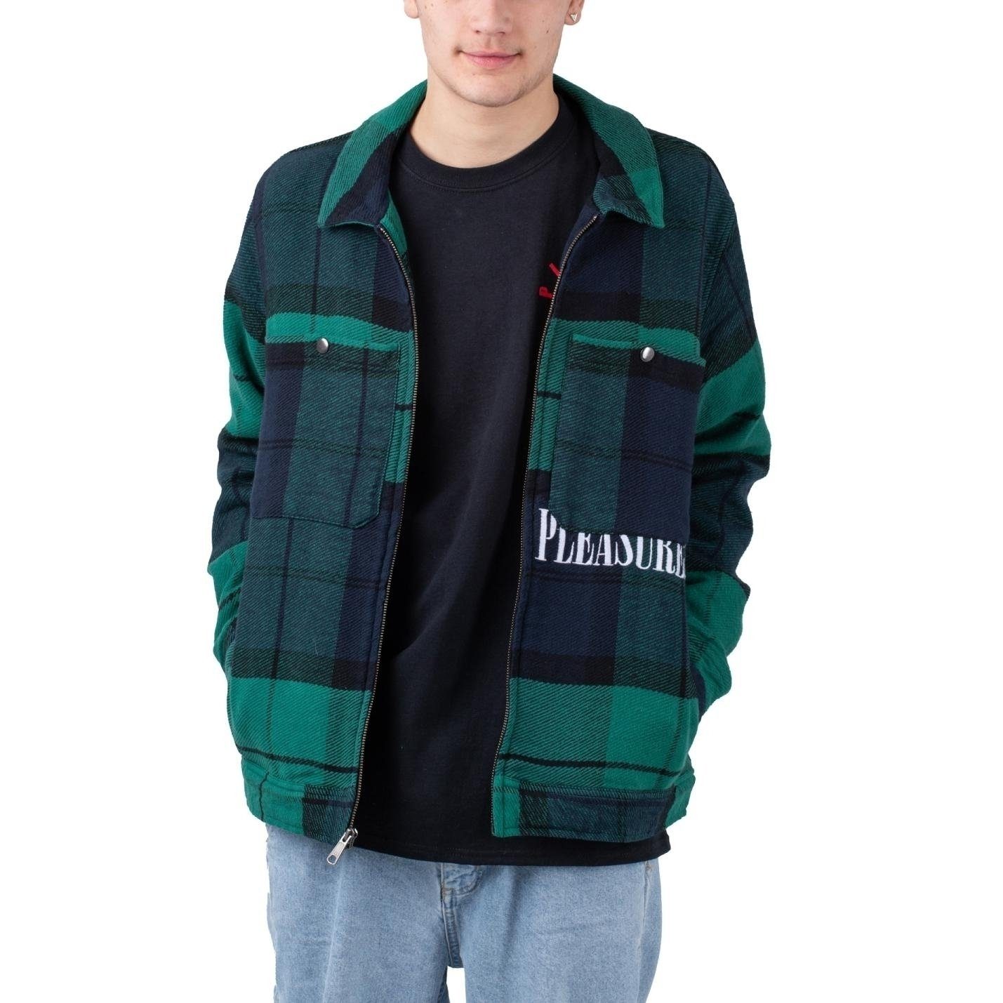 HUF Canvasjacke HUF x Pleasures Blackwatch Work Jacket