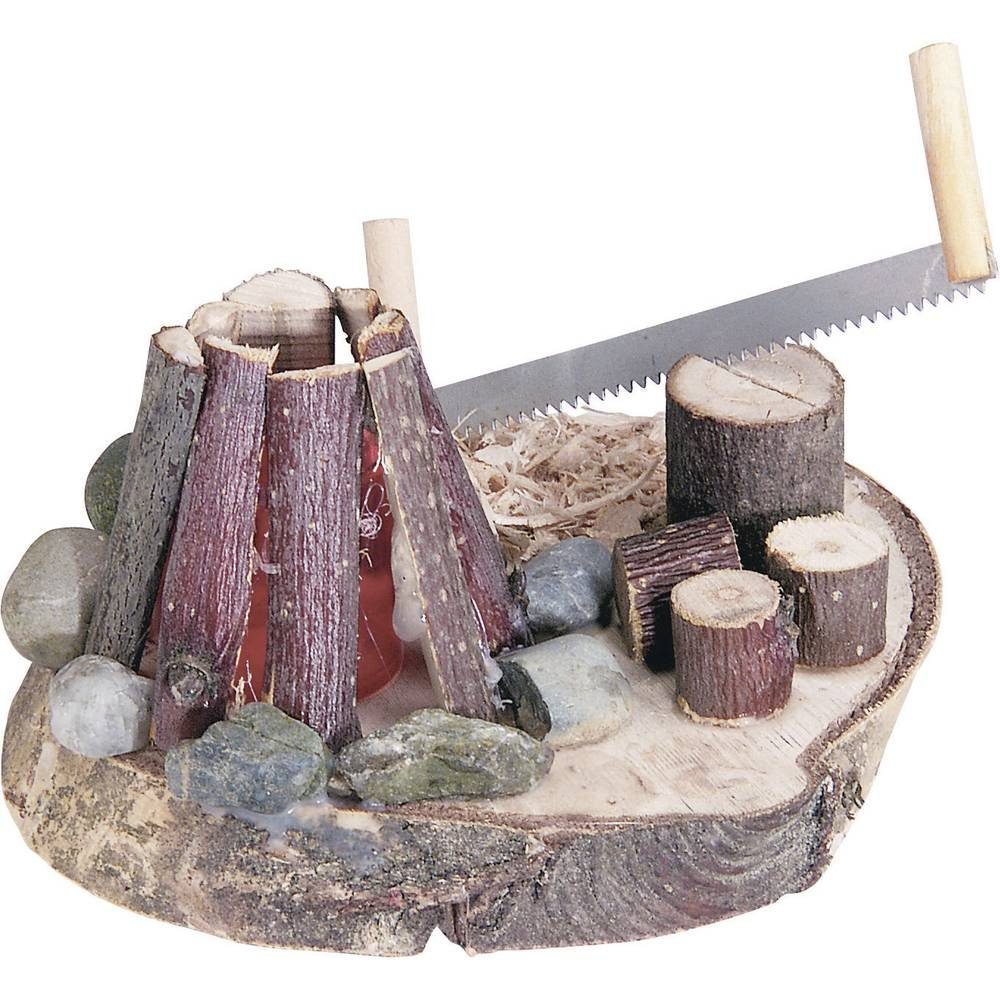Kahlert Licht Krippen-Zubehör Lagerfeuer mit Säge 40693, mit Säge