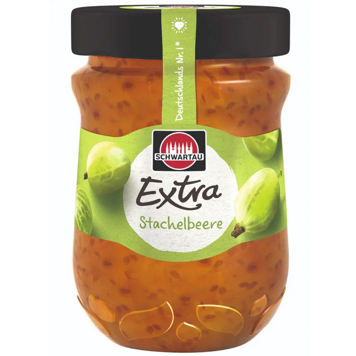 SCHWARTAU Fruchtaufstrich, Schwartau Extra Stachelbeere Frühstück Fruchtaufstrich vegan 340g