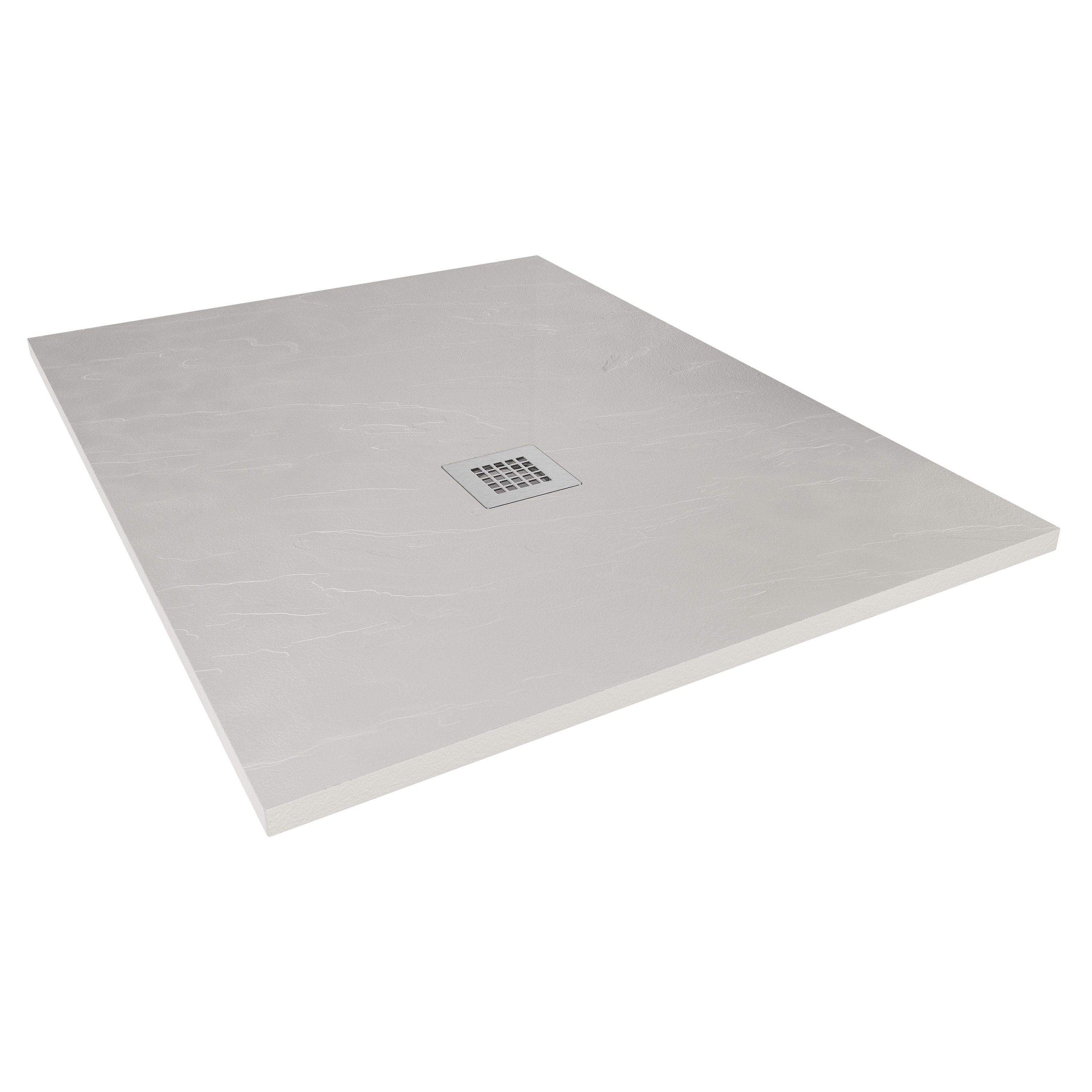 Aquabad® Duschrinne Mineralguss Duschtasse Deluxe Classic in Grau, 90 x 140 cm