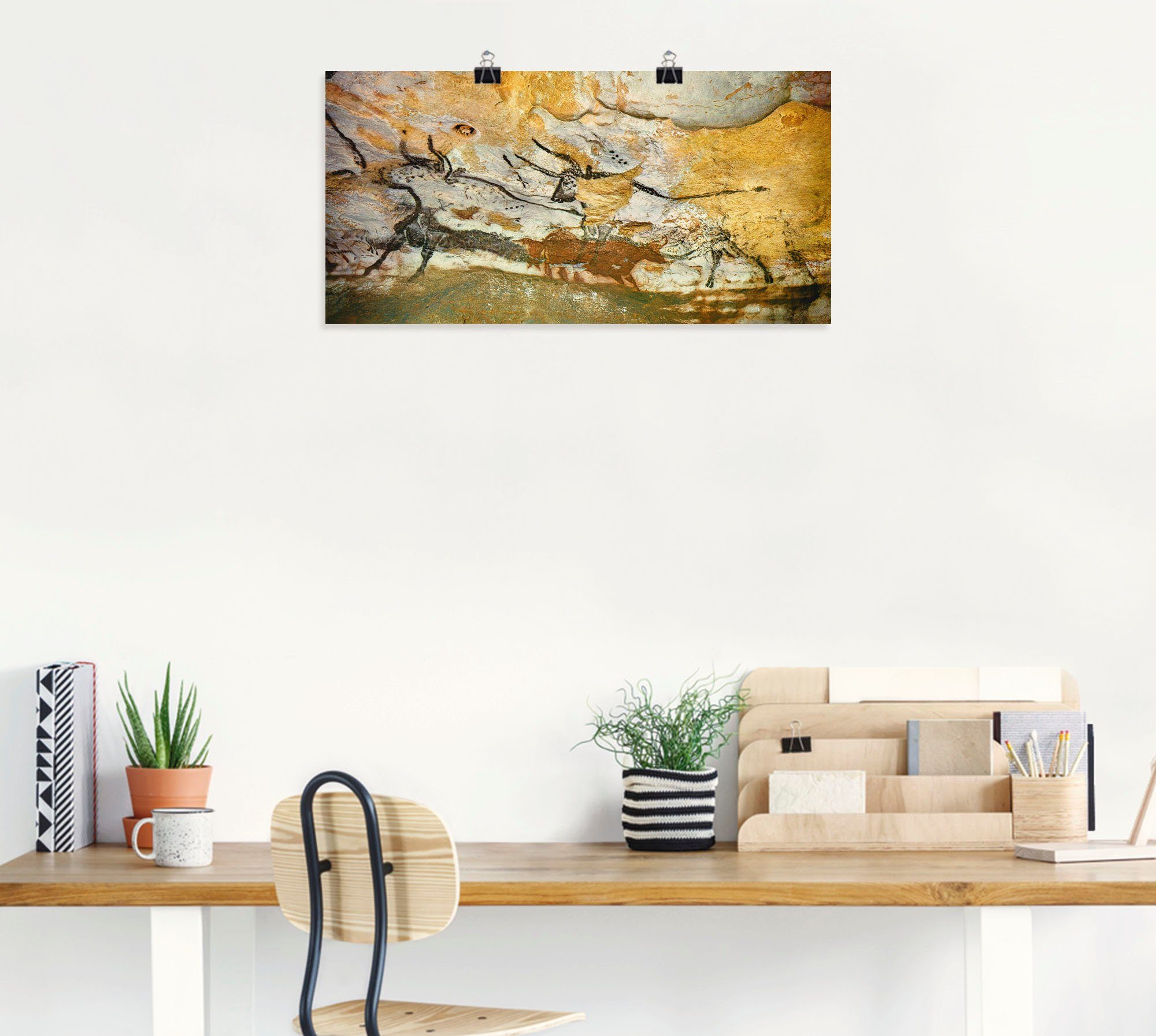 Stiere, von als Wildtiere oder Höhle Größen St), Lascaux in Wandbild Poster (1 Leinwandbild, Artland versch. Wandaufkleber