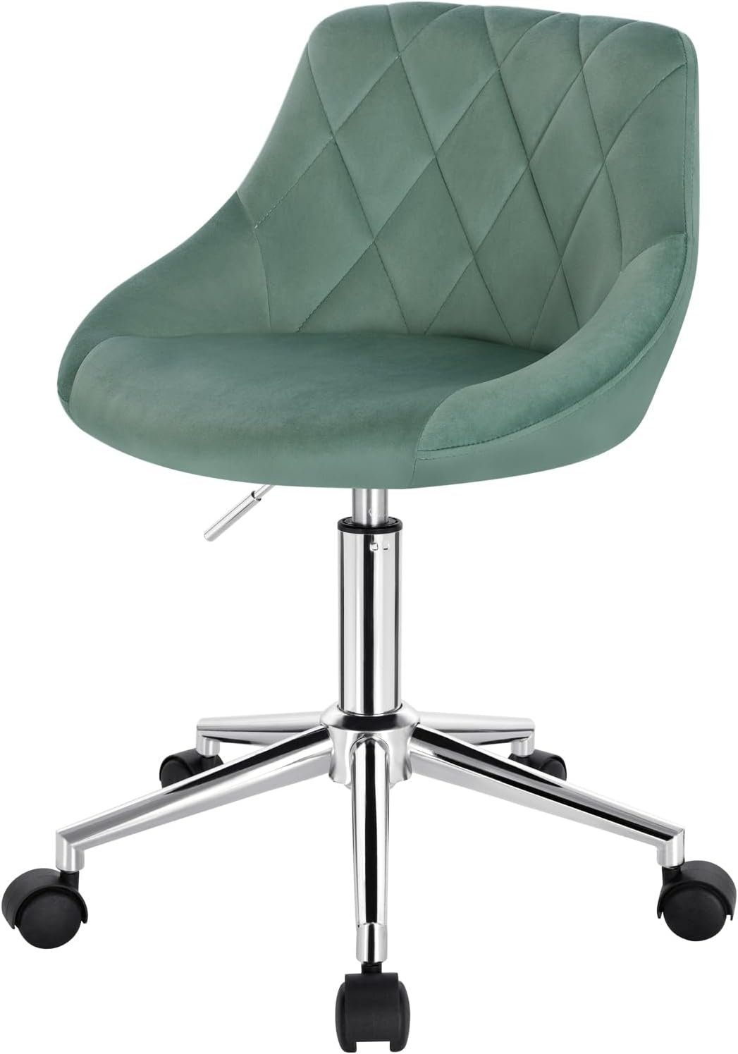 EUGAD Schreibtischstuhl (1 St), Bürohocker mit Rollen, Samt, höhenverstellb günstig online kaufen