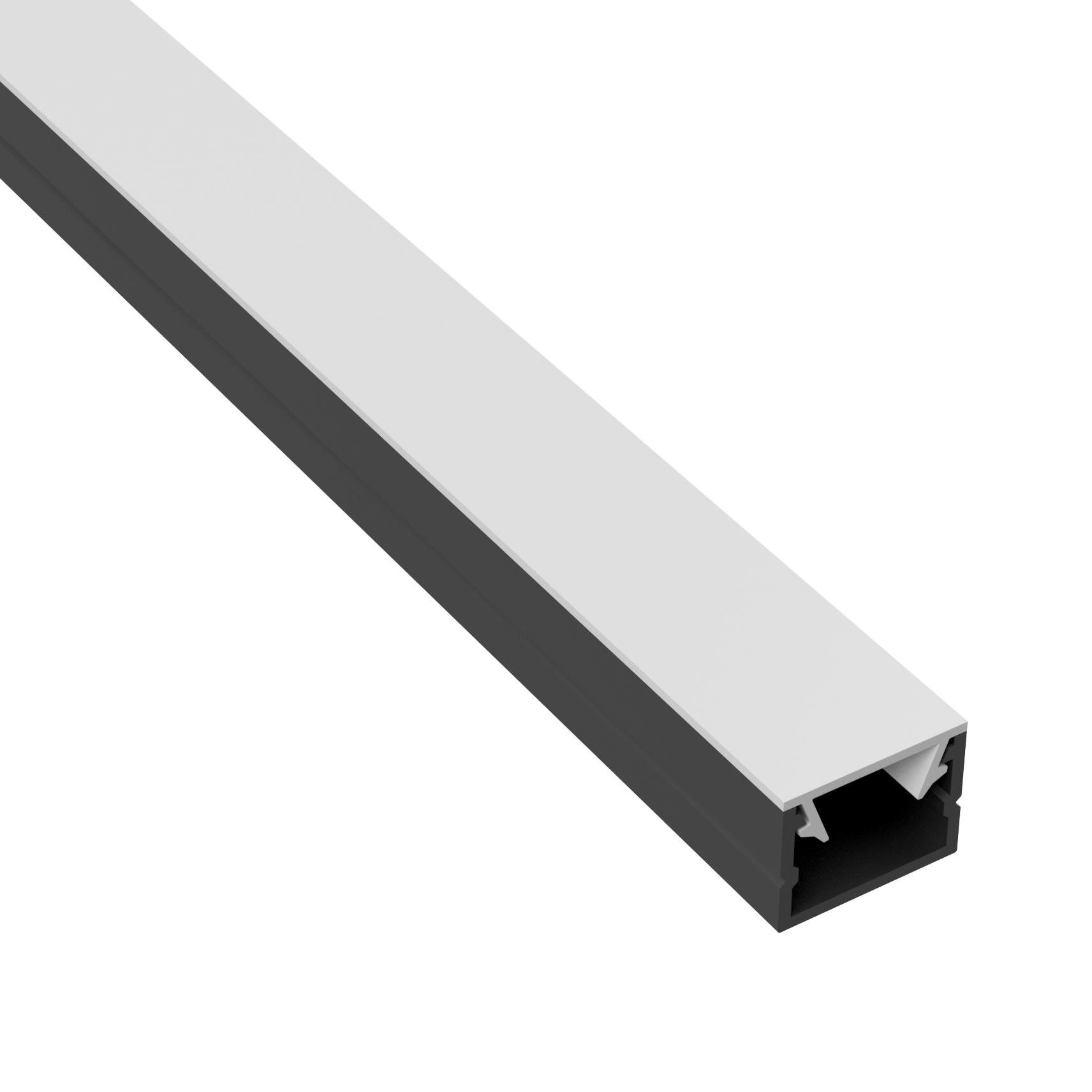 tktrading24 LED-Stripe-Profil LED-Aluprofil für Akustikpaneele mit Abdeckung bündiger Einbau 2,7m