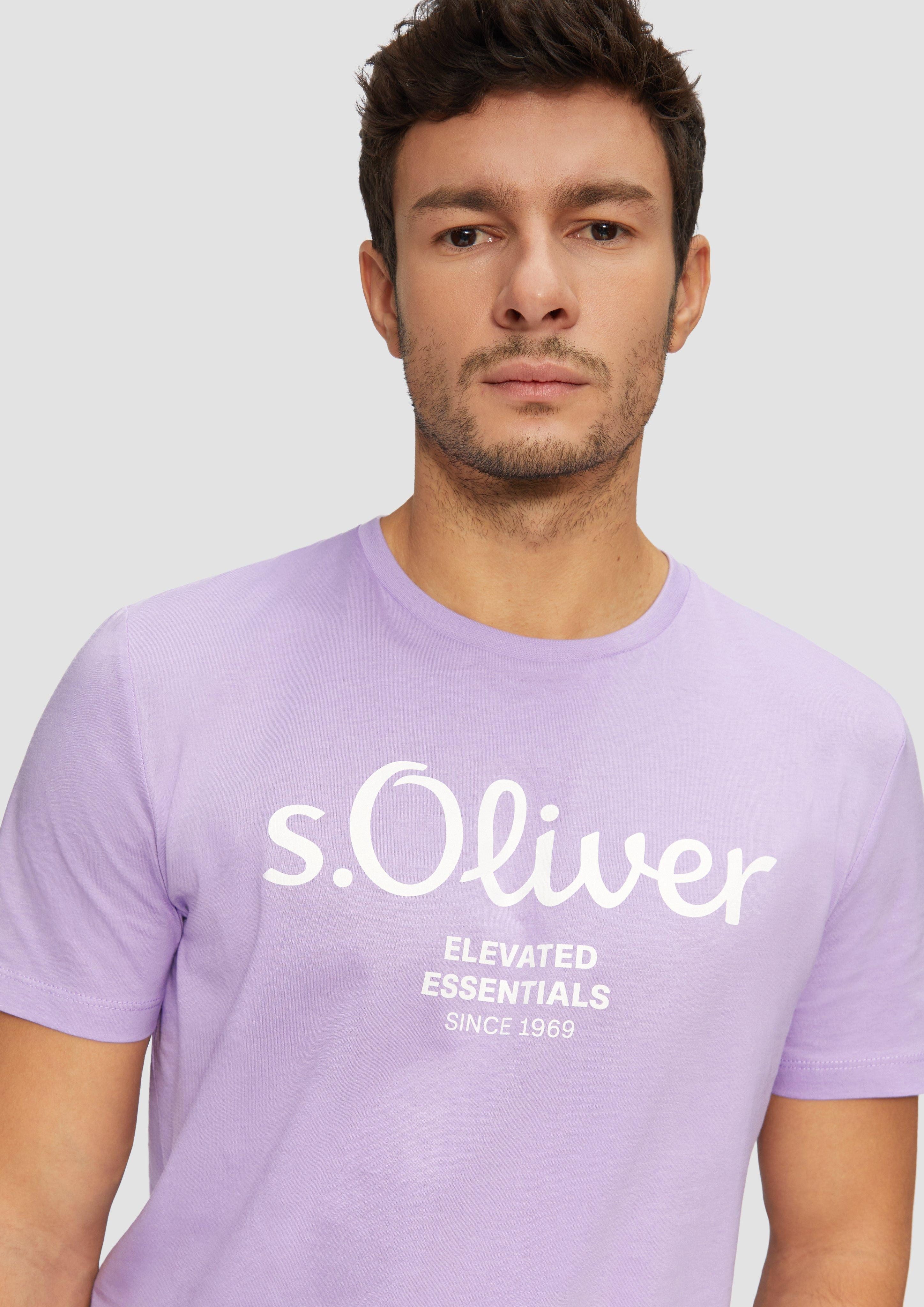 s.Oliver Kurzarmshirt T-Shirt mit Logo-Print Artwork günstig online kaufen
