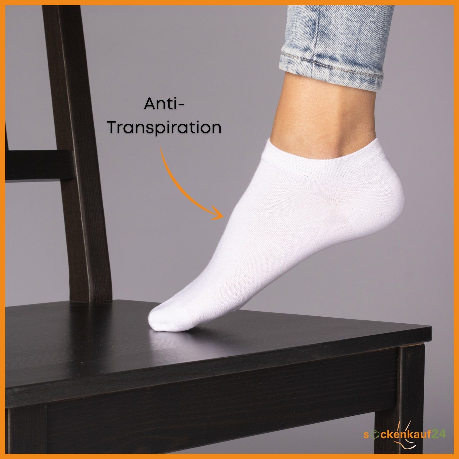 sockenkauf24 Sneakersocken 6 Paar Sneaker Socken Bio Baumwolle Herren & Damen (Beige, 43-46) ohne Naht mit Komfortbund - 16399 WP