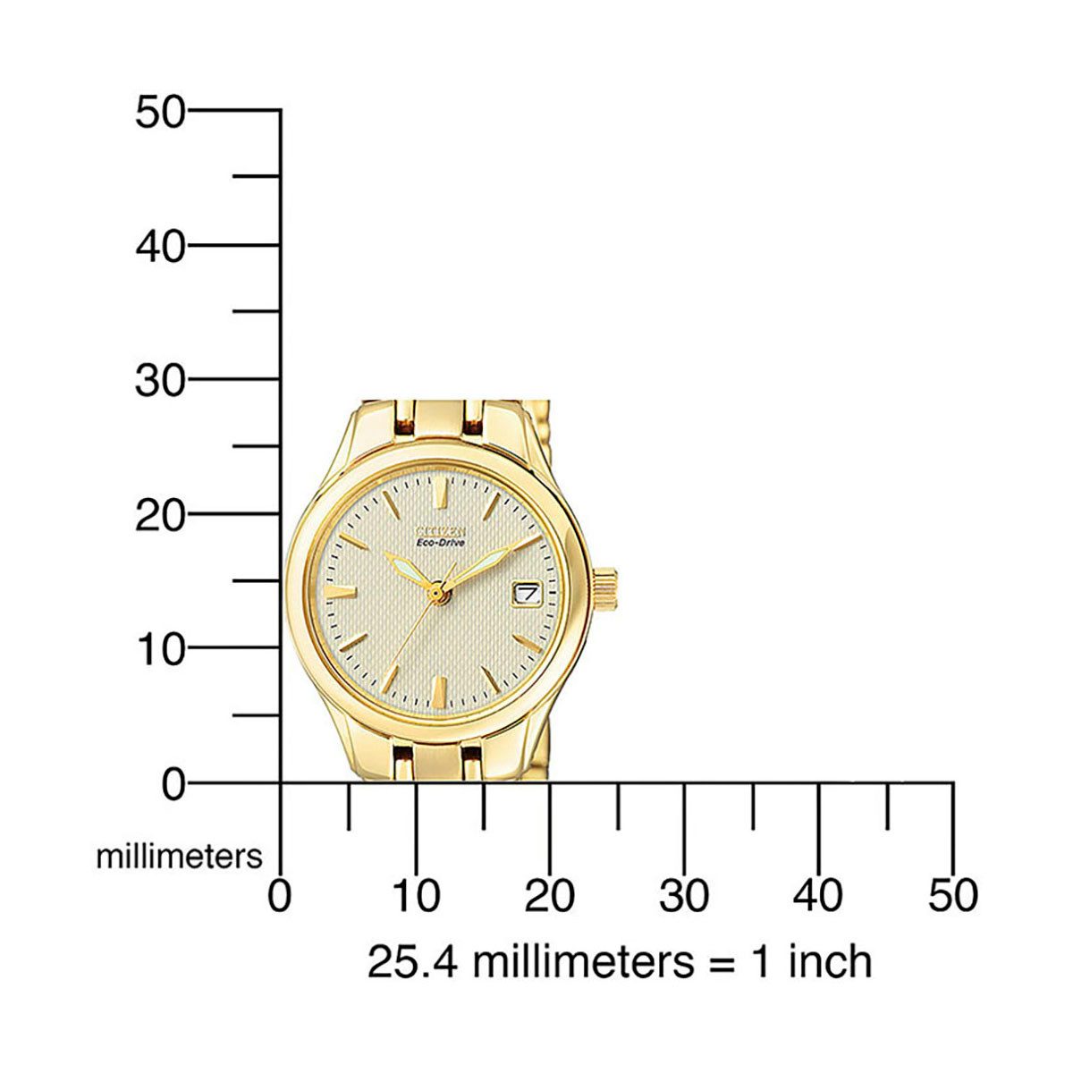 Citizen Solaruhr EW1262-55P, Armbanduhr, Damenuhr, Edelstahlarmband, Datum